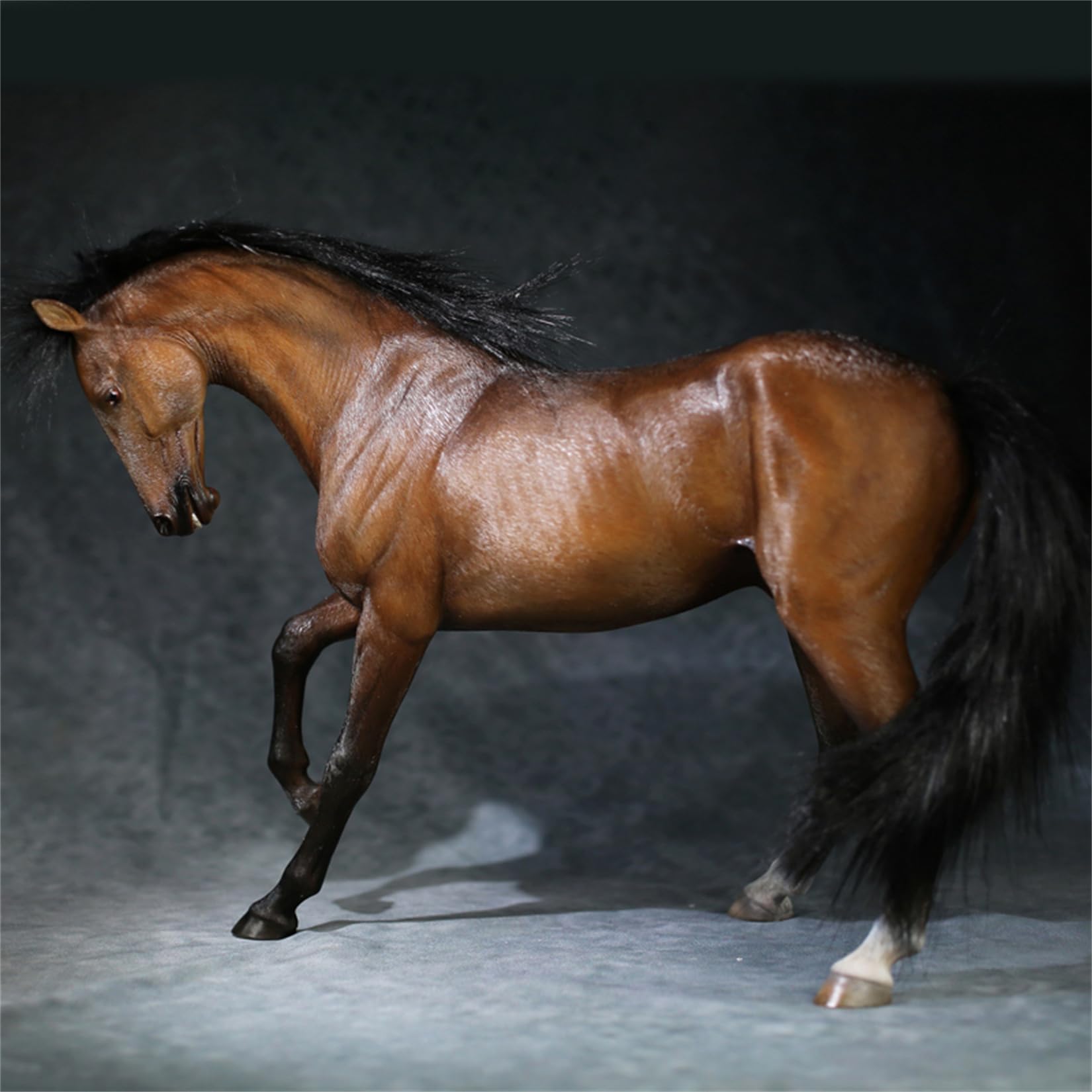 Amazon.co.jp: 1/6 サイズ アハルテケ ホース 馬 黄金の馬 動物 リアル