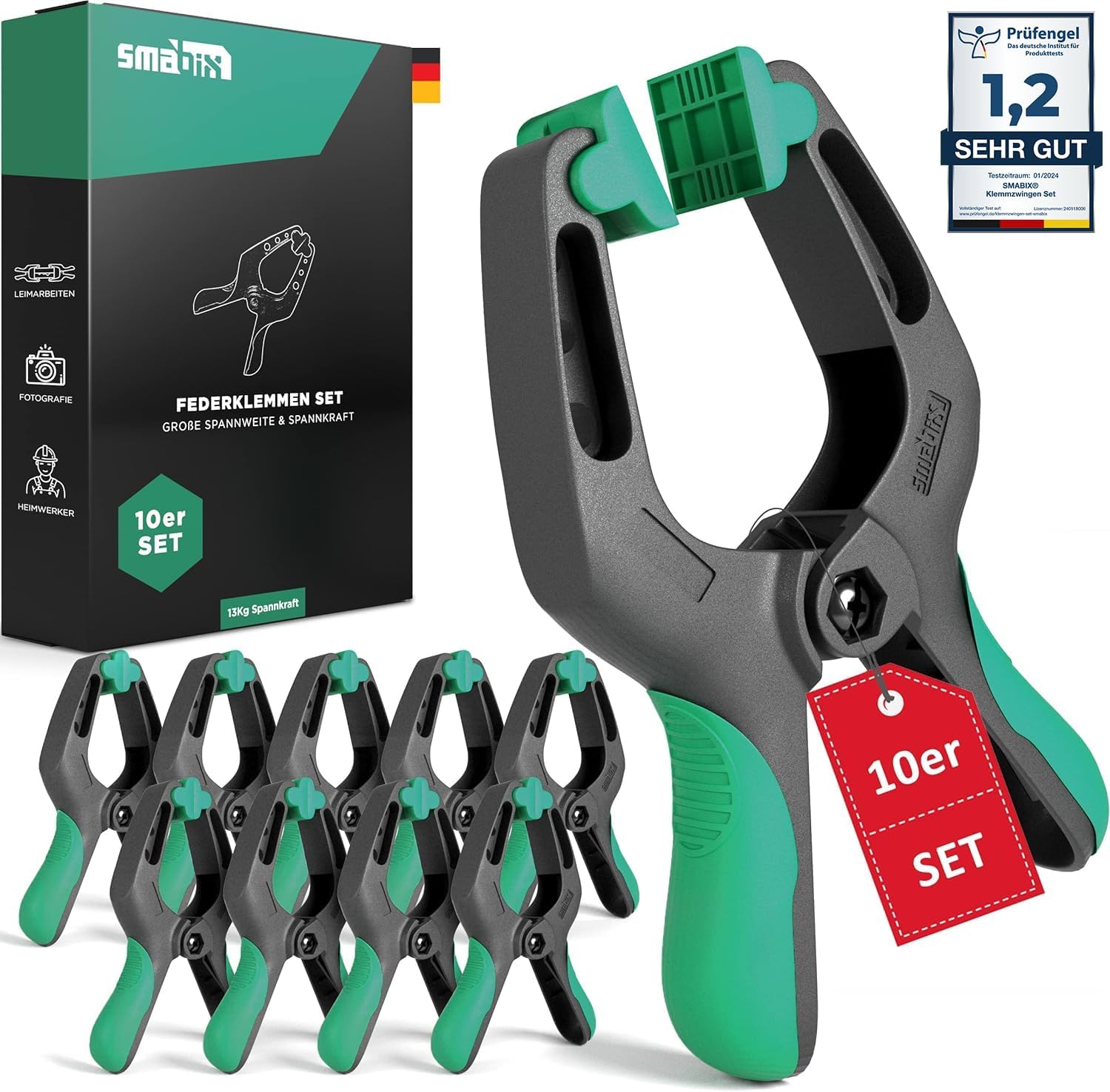 Schraubzwingen Größe Wählbar Leimzwinge Einhand Zwinge Klemmzwinge Spannmittel E - Foto 2