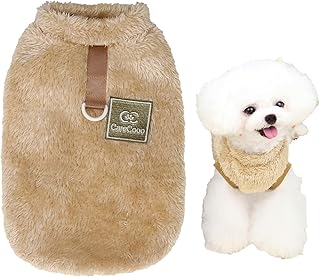 CareCooo Dog Jumper for Small Dogs, Fleece Warm Dog Clothes with D-Ring, Christmas Jumper for Chihuahua and Dachshund (Brown, M) product image