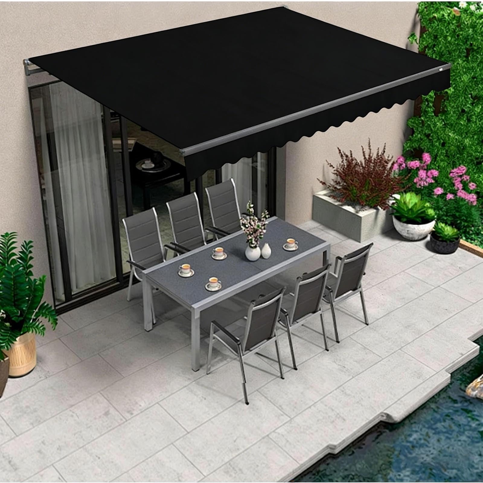 Toile de store de remplacement 500x300 cm pour réparer un abri de terrasse usé