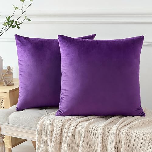 Miniatura 8 de OTOSTAR Fundas de almohada decorativas de terciopelo suave, funda de cojín cuadrada sólida, fundas de almohada para decoración del hogar para sofá,