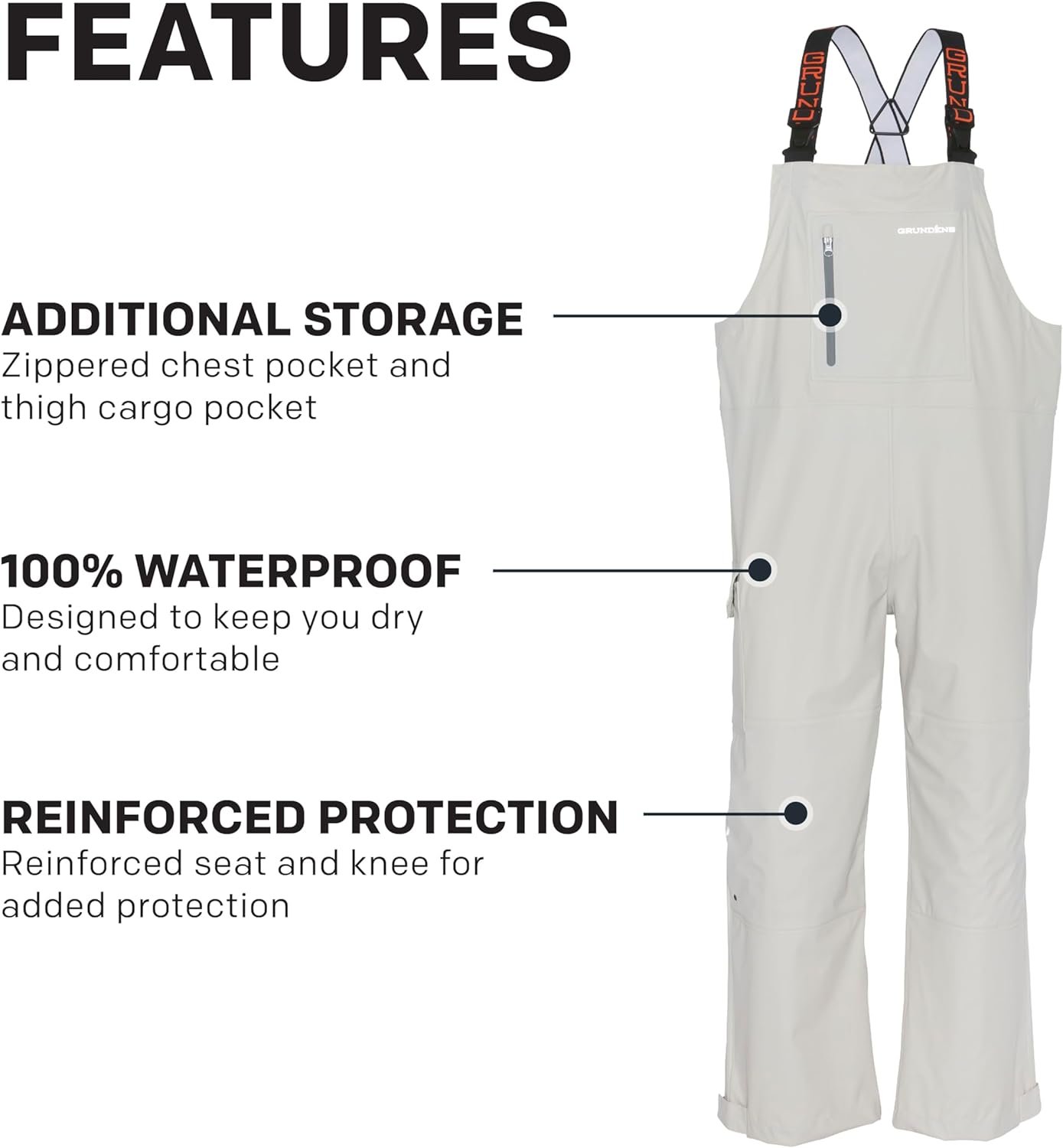 Grundéns Men’s Tourney Bib Fishing Pants | Durable, Waterproof - Image 4