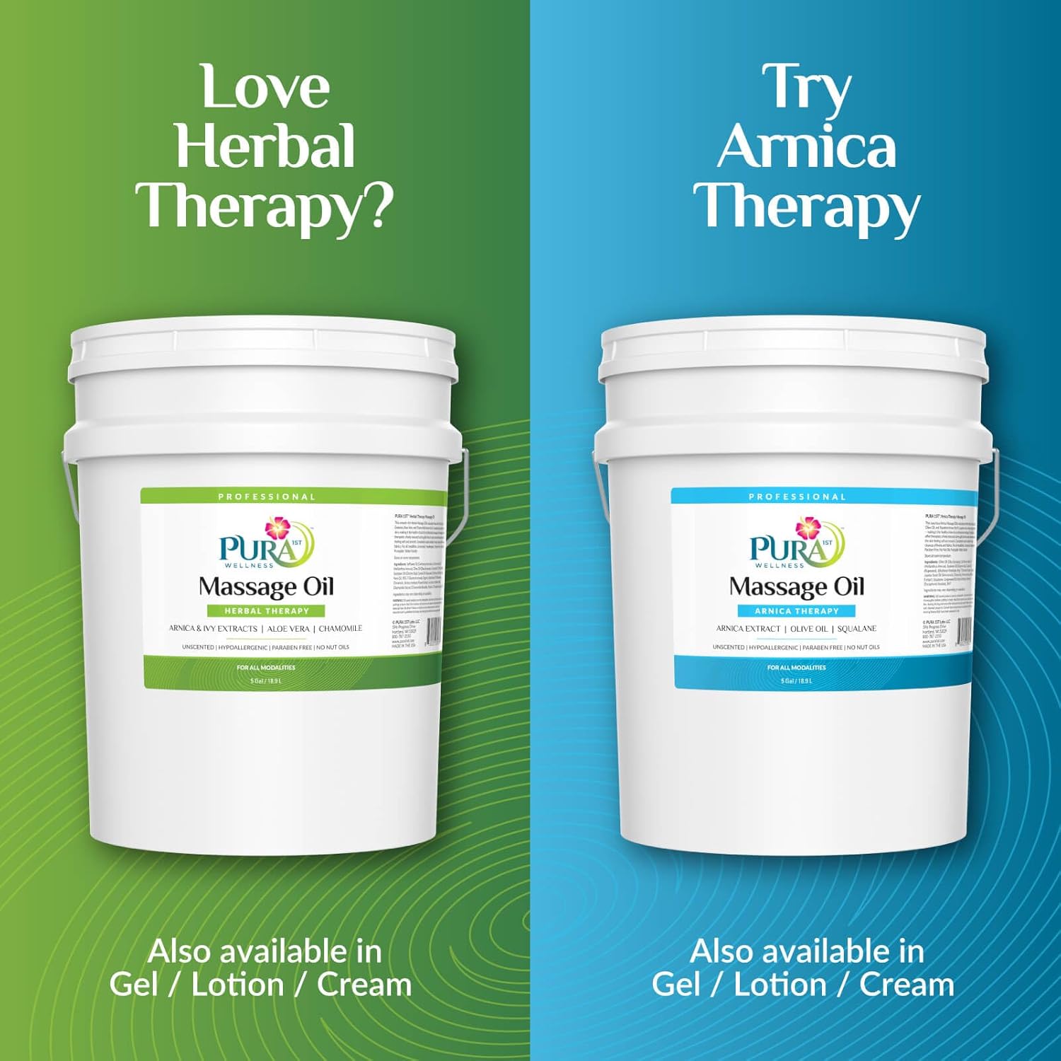 Herbal Therapy 5 Gallon Massage Oil, Aloe Vera, Professional, Massage Therapy, Deep Tissue, Unscented, Hypoallergenic, Natural Ingredients, Skin Hydrating, Moisturizing, Muscle Relief - Image 6