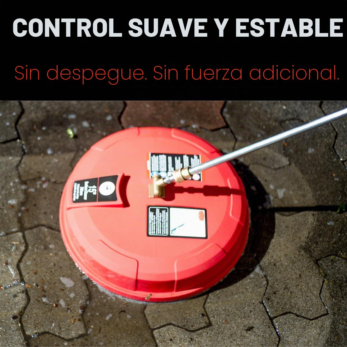 ✦ Limpiador de Superficies a presión ✦ 3300 PSI Estropajo con Dos boquillas giratorias, Conector de Acoplamiento rápido de ¼, Adecuada para Superficies Verticales y horizontales (SB000-PSC02)