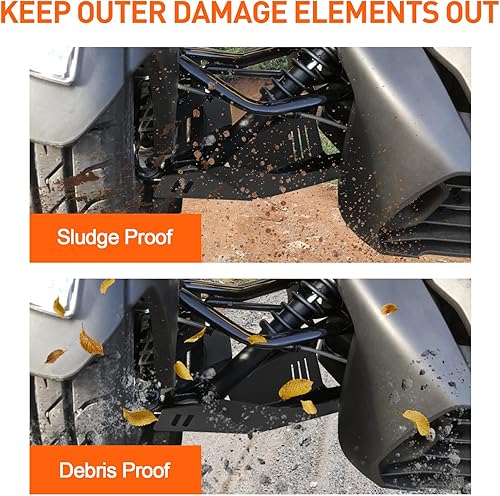 Miniatura 3 de Sresk Protector contra salpicaduras para Can Am Ryker 900, protectores de aluminio para Can-Am Ryker todos los modelos, Ryker 900, accesorios Ryker