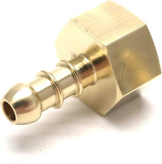 qcl British Made 1/2" BSP FEMALE FITTING TO LPG FULHAM NOZZLE TO 8mm I/D HOSE (28)