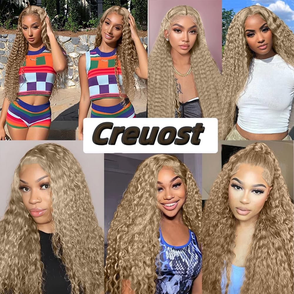Creuost #22 Ash Blonde Deep Wave Human Hair Bundles 30 32 34 Inch Doubles Weft Real Unprocessed weft 3 bundles Total 300g Human Hair Extension For Woman - Image 2