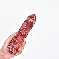 Vista 168 de JIC Gem Extra Large Rare Dendritic Jade Crystal Tower Natural Quartz Crystal Tower Point Wand Large Crystals and Stone Energy Crystal Wand Home
