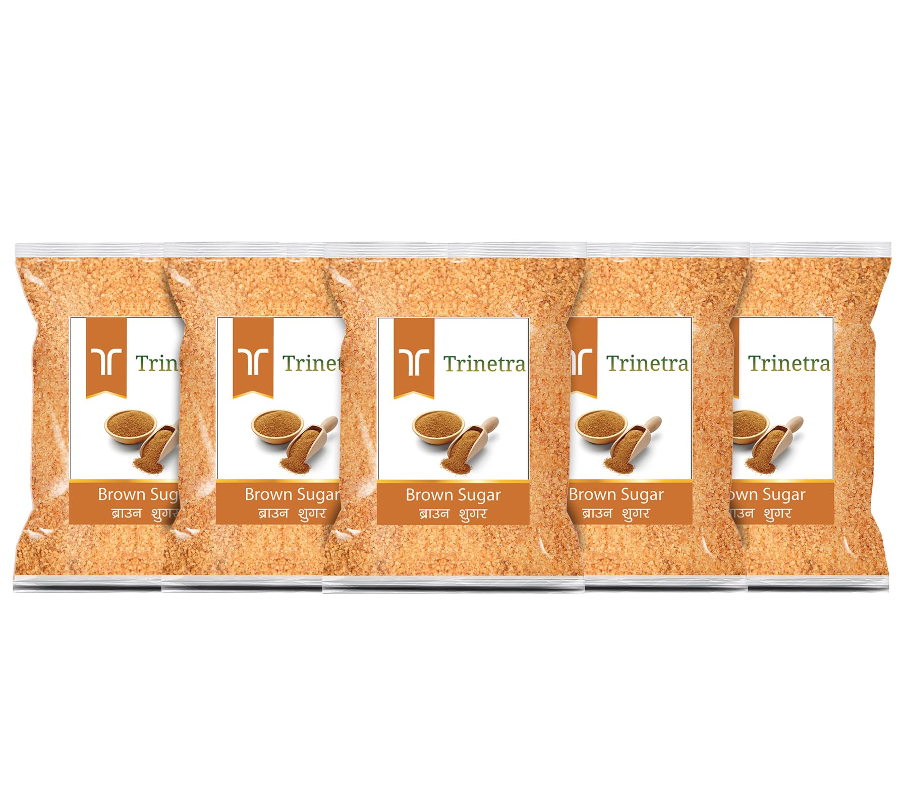 Trinetra Brown Sugar | Unrefined Healthier Sugar Alternative | 1Kg Each (Pack Of 5) 5000 g