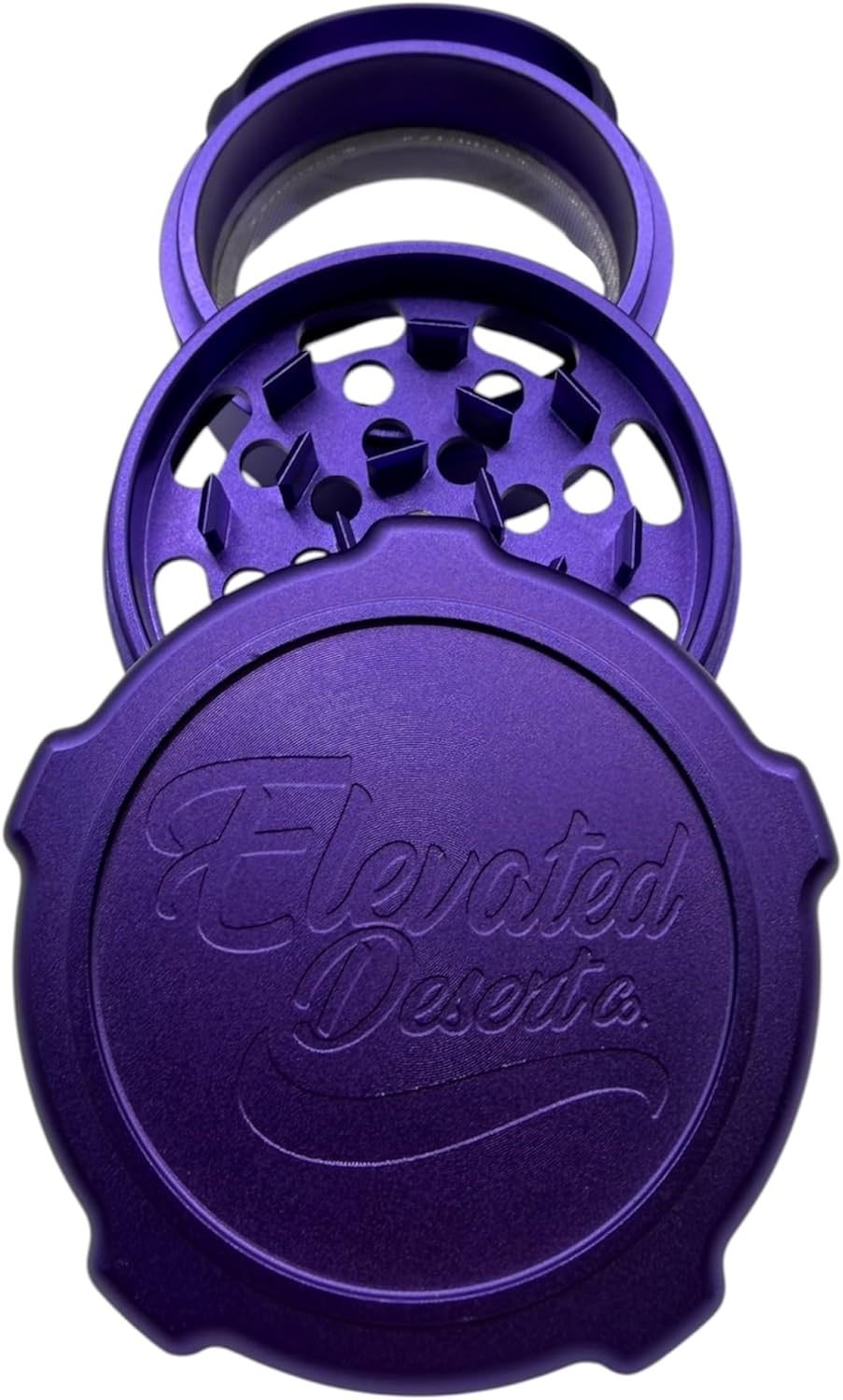 Zenith 61mm Modular Mill – 4-Piece CNC Aluminum Spice Grinder Mill, Magnetic Lid. (Amethyst Purple)