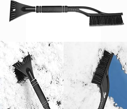 Snow Brush and Ice Scraper for Car Windshield, Car Snow Removal, Detachable Snow Scrapers with Ergonomic Foam Grip, Ice Scrapers and Brushes 2 in 1 Winter Car Accessories Fit SUV Truck Vehicle