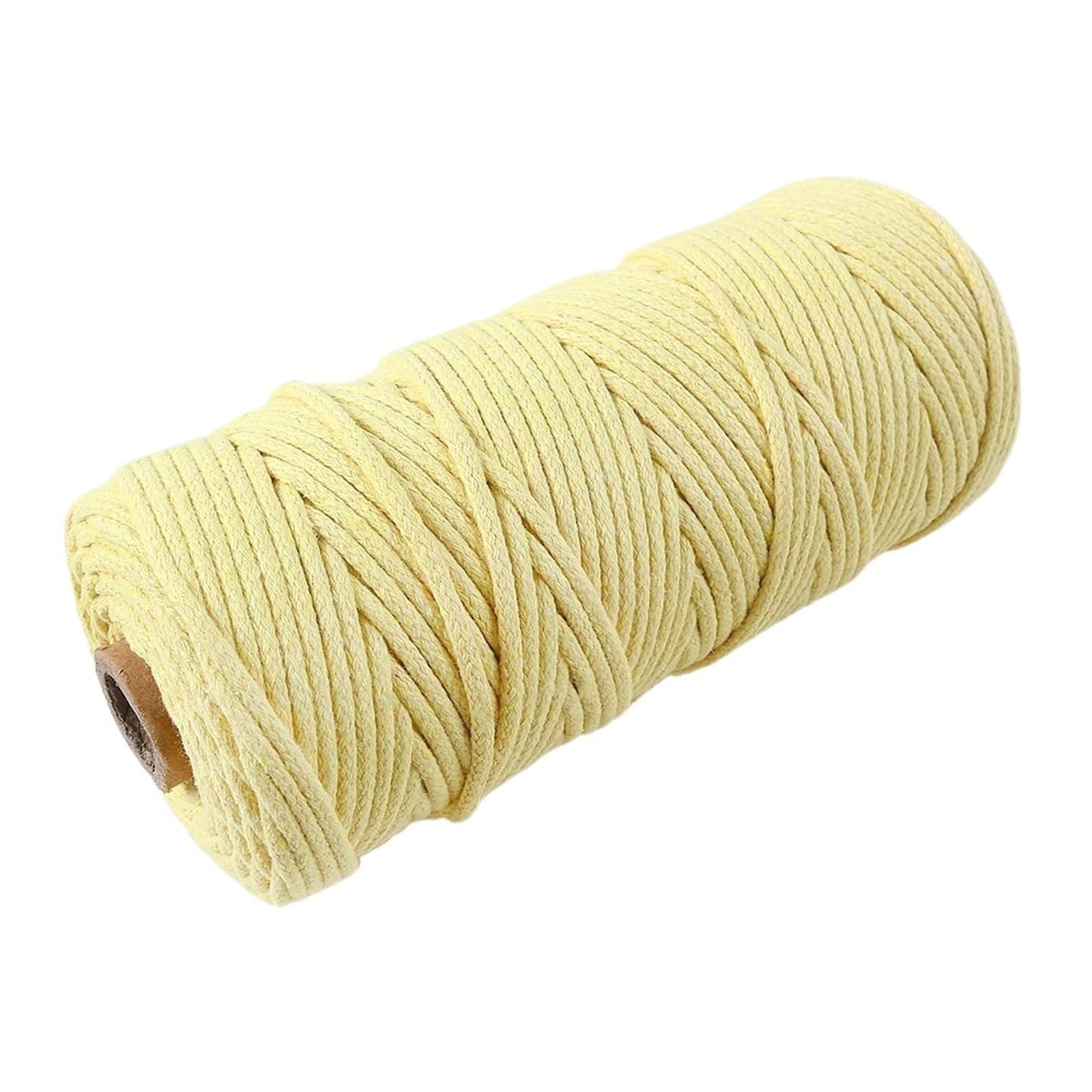 Cotton Macrame Cord 10m 3.0mm Colored Cotton Thread Braided Rope Diy Bracelet Necklace Key Chain Make Ropes Jewelry Making Materials(Color01)