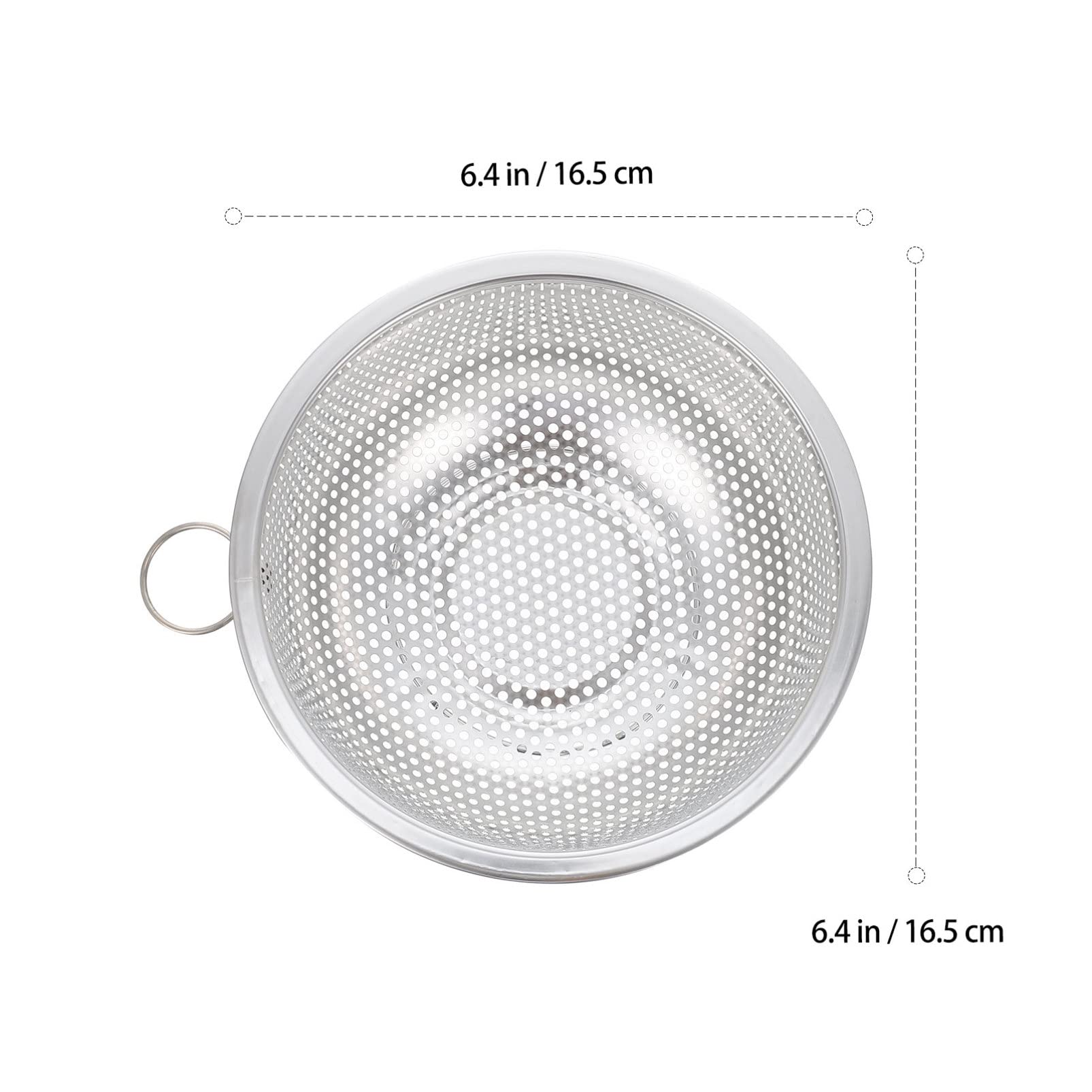 Küchensieb aus Edelstahl für Nudeln, Obst, Gemüse und mehr – robuste Griffe, große Größe (19,5 x 19,5 x 7 cm) – ideal zum Abseihen von Salaten, Nudeln und Beeren