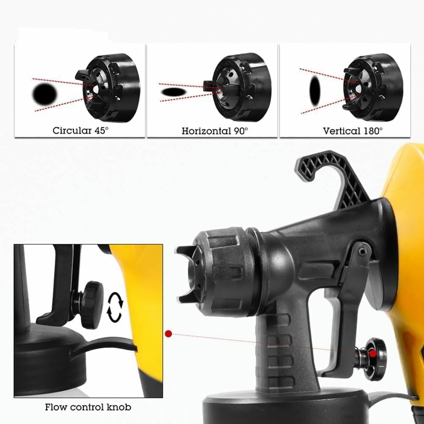 Pistola eléctrica de chocolate para postres, 500 W, kit de pulverización de pintura para decoración de pasteles con 3 patrones para repostería y repostería