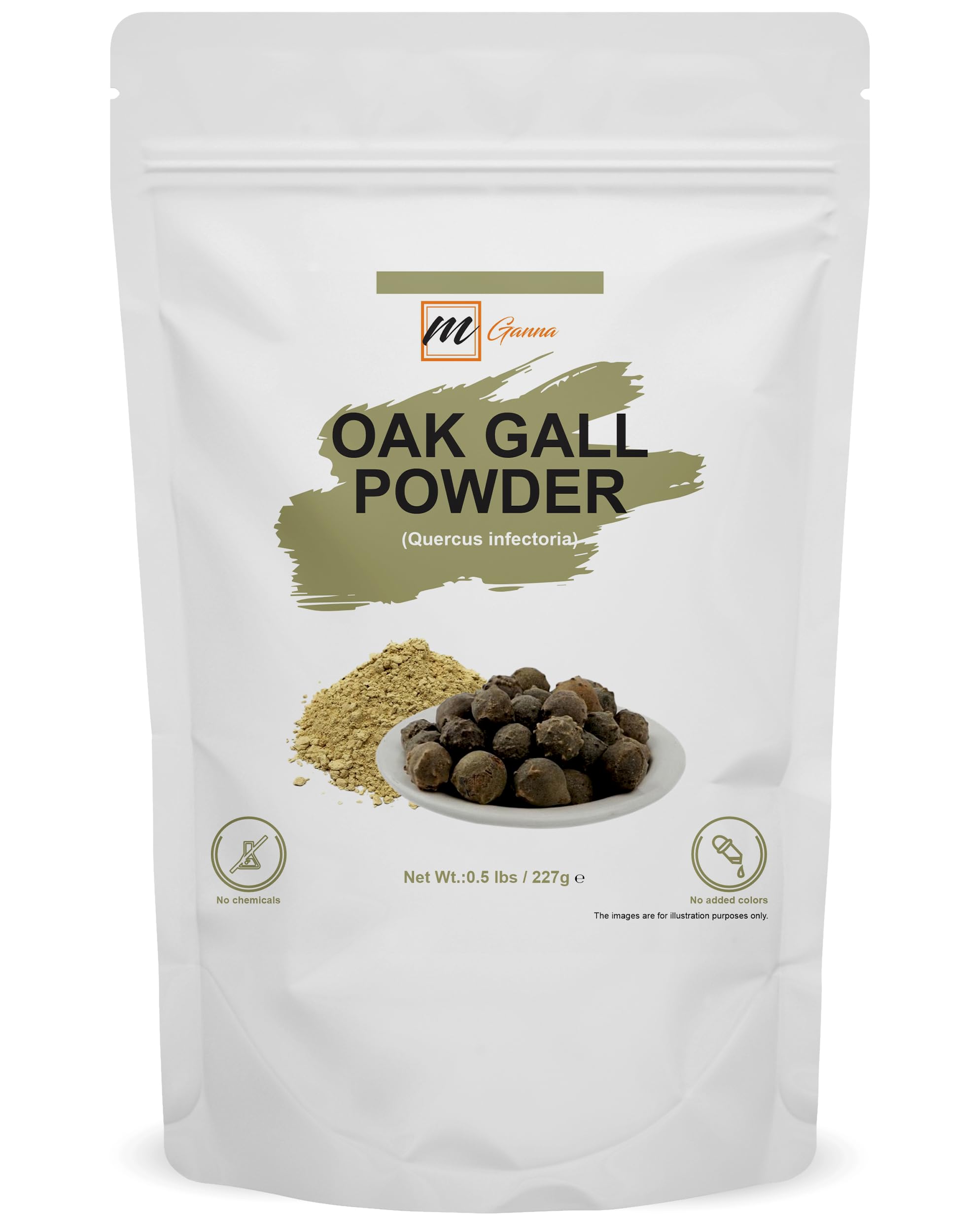 100% Natural Oak Gall Powder 0.22 lbs / 100 GMS | Quercus Infectoria/Majuphal or Manjuphal