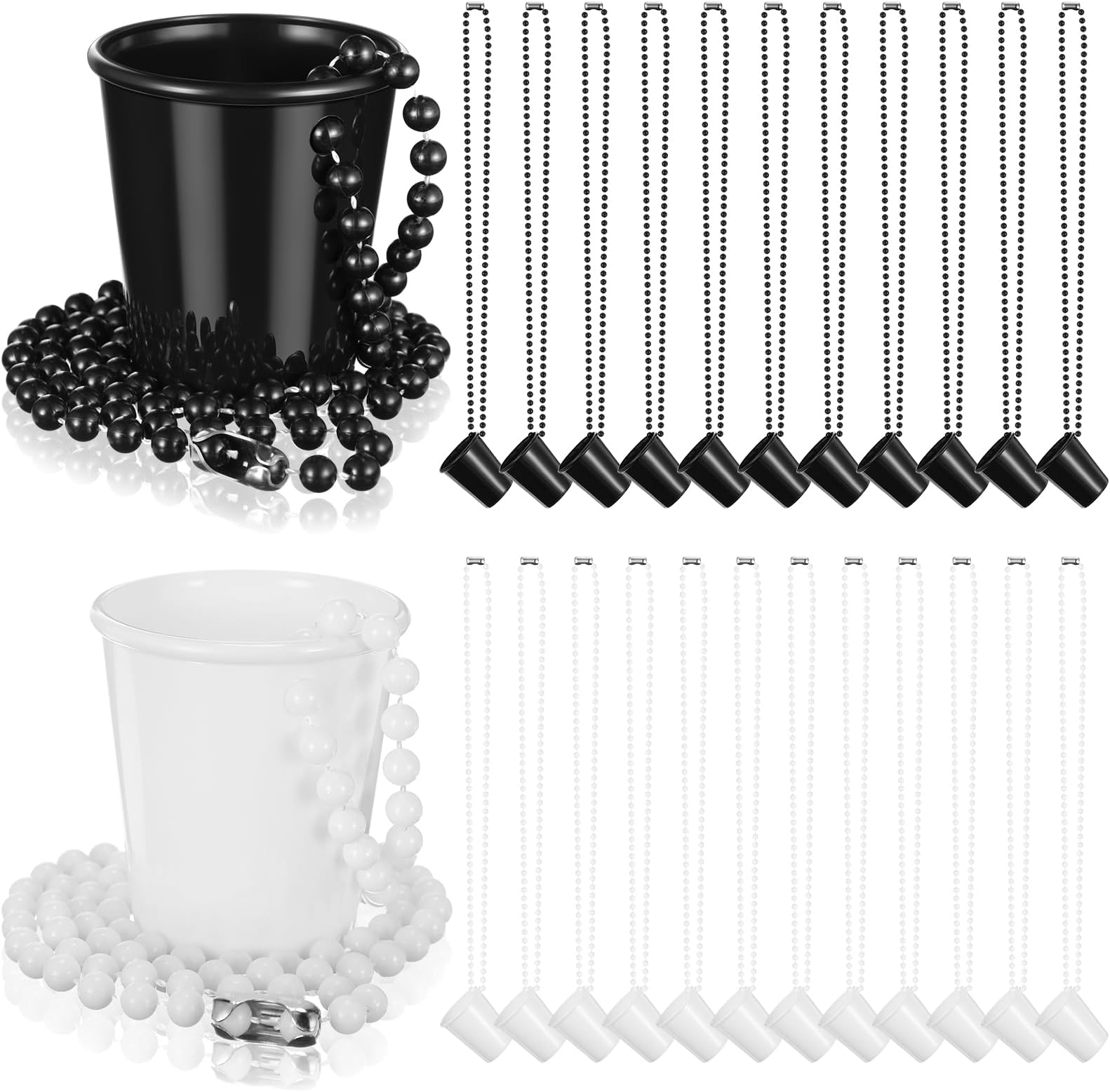 Kigeli 18 Pieces Birthday Shot Glass Necklace Plastic Shot