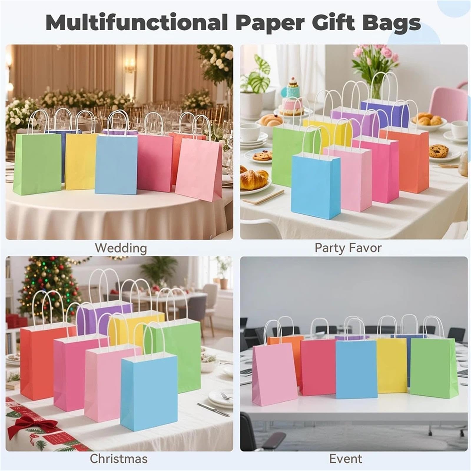 Papiertüten 5/10/15 Stück bunte Geschenktüten aus Kraftpapier