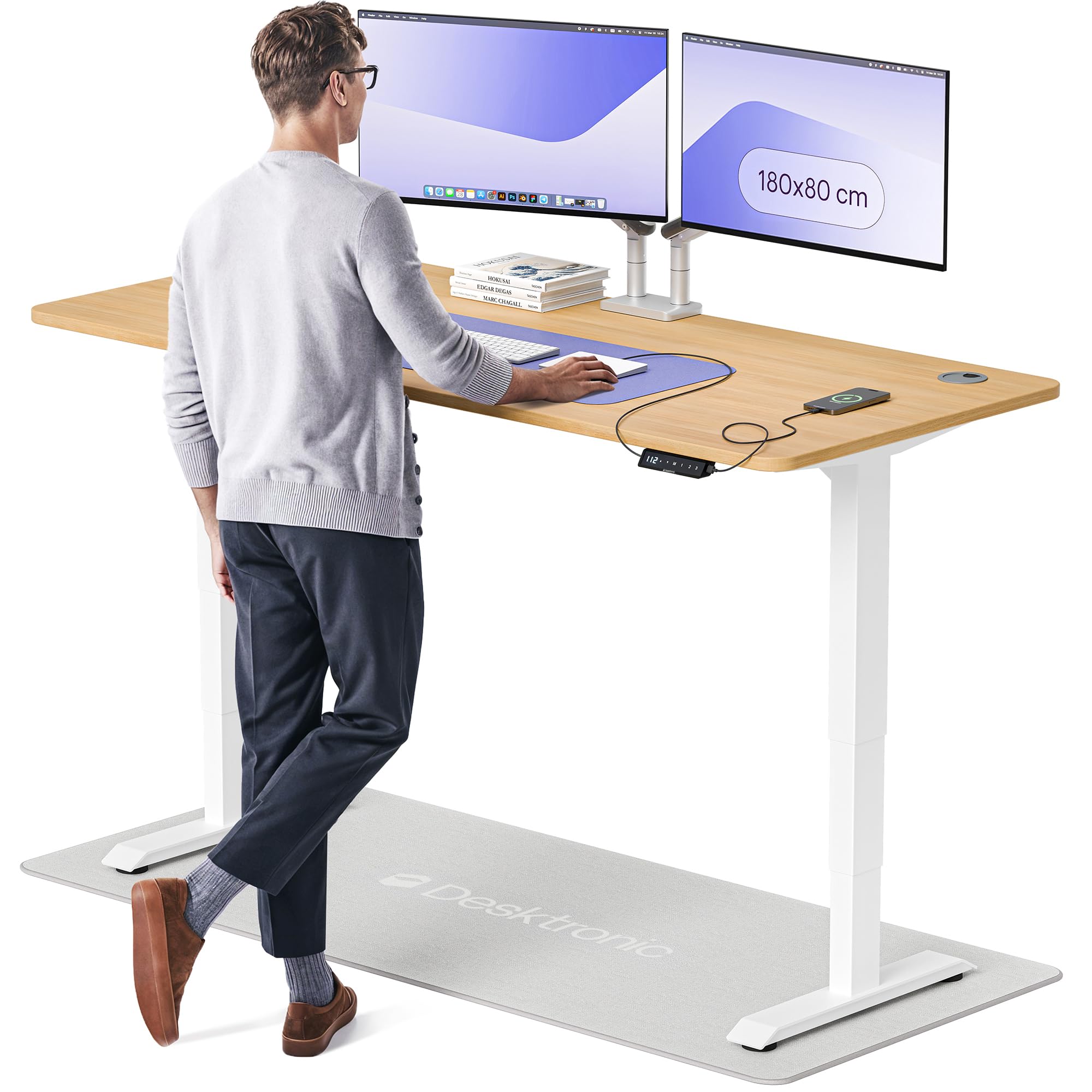Desktronic HomePro - Bureau électrique réglable assis debout 160x80