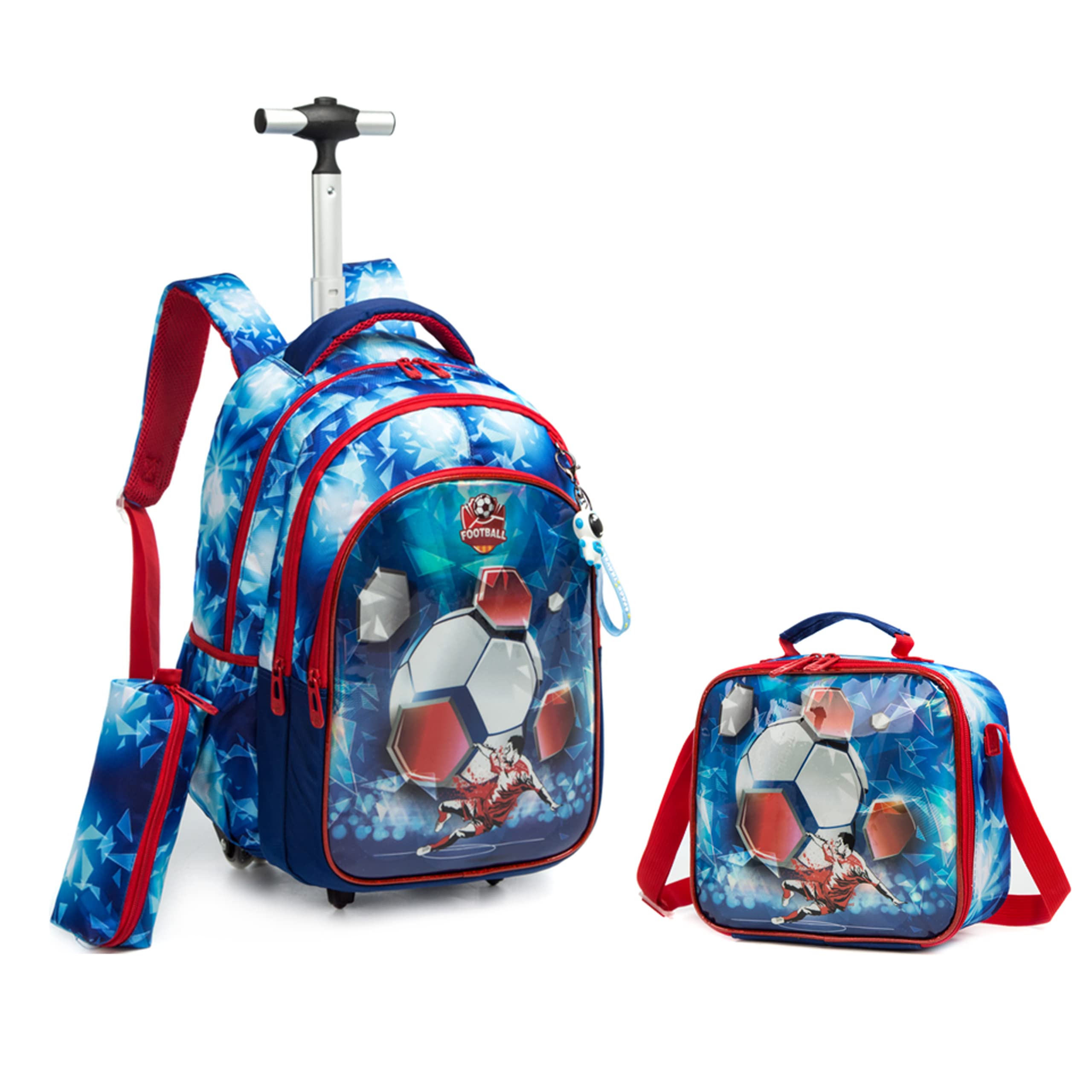 HTgroce 16''Mochila con Carrito Escolares con Diseño de Unicornio,3 in 1 Trolley Escolar para Niños y Niñas para la Escuela Primaria para la Guardería,Regalo de la Escuela de Niña.