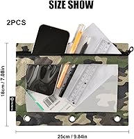 Vista 43 de Binder Pouch Purple Gold Shine Marble File Folder Sturdy Pencil Pouch for 3 Ring Binder Clear Window Office Desk Supplies Case Memento Holder with