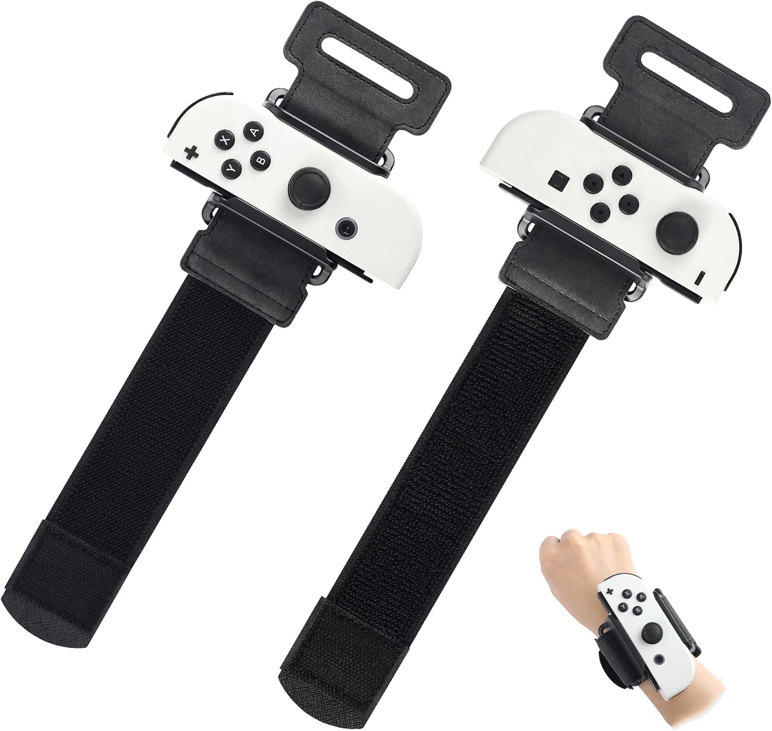 FANPL Upgrade Wrist Bands Compatible with Just Dance 2026/2025/2024/2023, Comfortable Adjustable Elastic Strap for Nintendo Switch & OLED Joy-Con Controller, Fit for Adults & Children,2 Pack (Black)