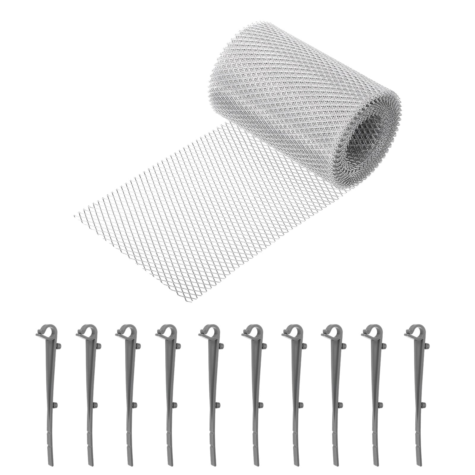 Grille de protection contre les feuilles et brindilles de gouttière 6,1 m
