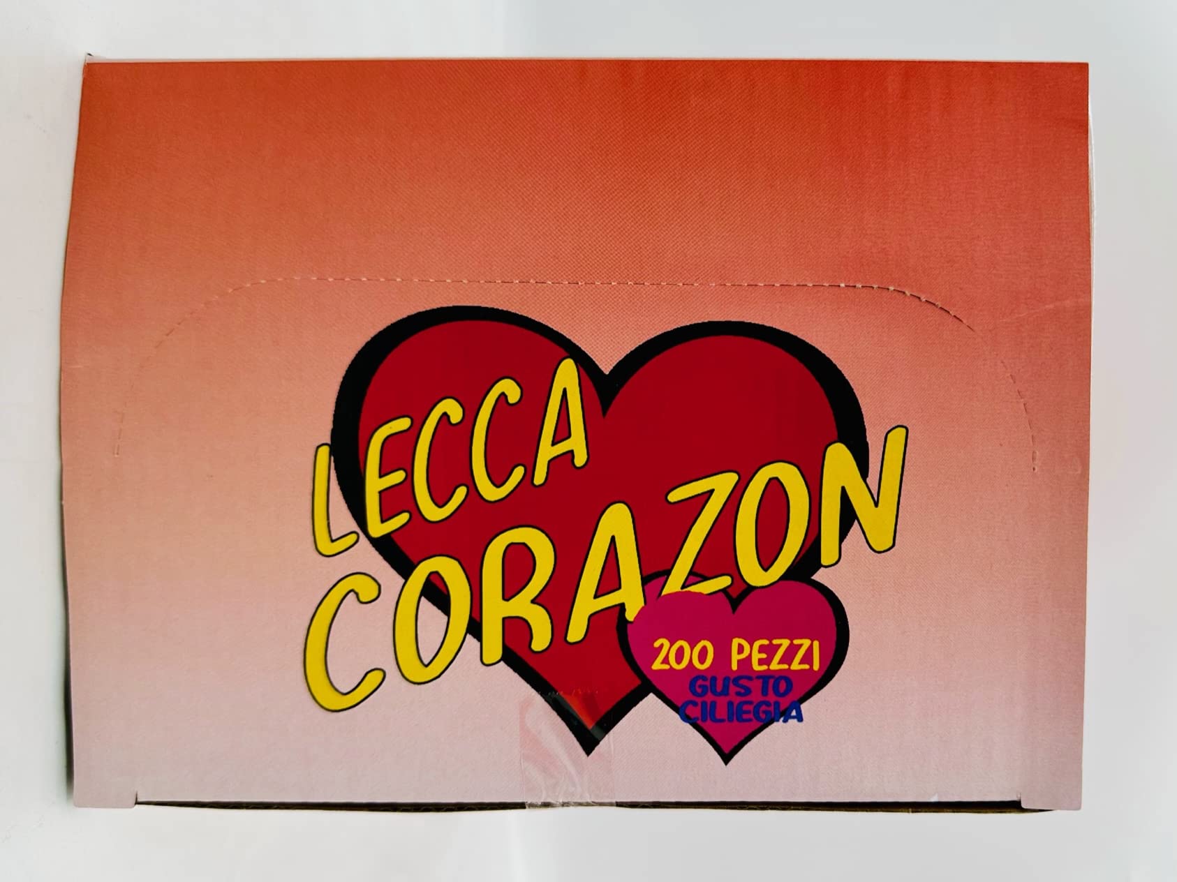 Lecca Love Cuore Rosso gusto Ciliegia. Confezione da 200pz x 8gr Rossini's. Ideale per Feste di Compleanno, Caramellate, Festa degli Innamorati, San Valentino