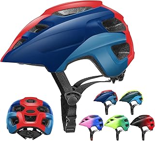 Kids Helmet, RaMokey Kids Bike Helmet for Boys Girls, Cycle Helmet with Visor for Kids 5-14, Childrens Bike Helmet Bicycle Cycling Helmet Kids (50-56CM)