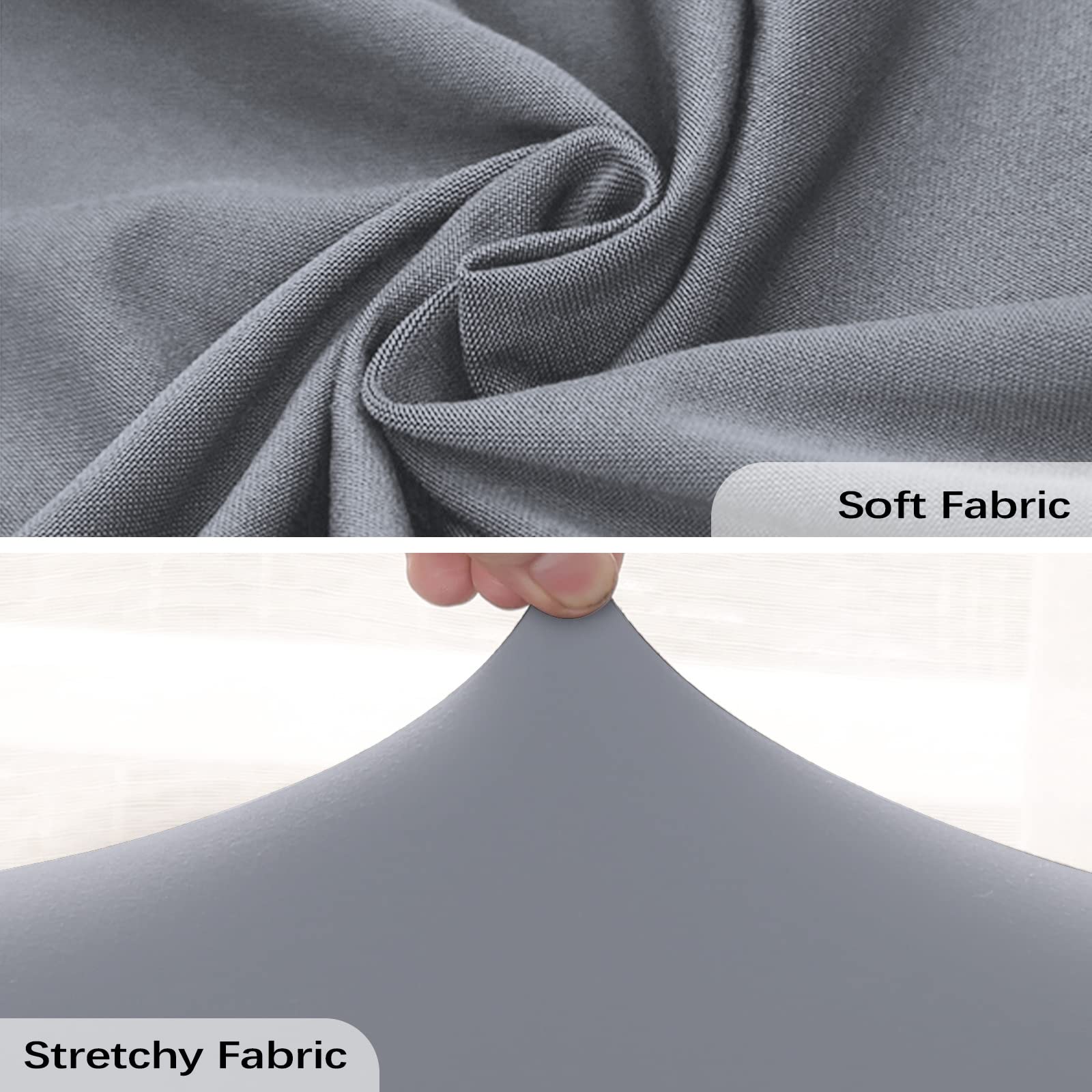 FIGOOO Copripoltrona Relax Reclinabile Copripoltrona 1 Posto Elasticizzato Relax Universale con Tasche 4-Pezzi Fodere per Poltrona Relax Lavabile Rimovibile Coprisedile Chivas,Grigio