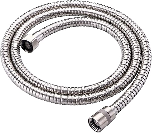 Miniatura 3 de DoBrass Manguera de ducha flexible, 59 pulgadas, acero inoxidable, níquel cepillado