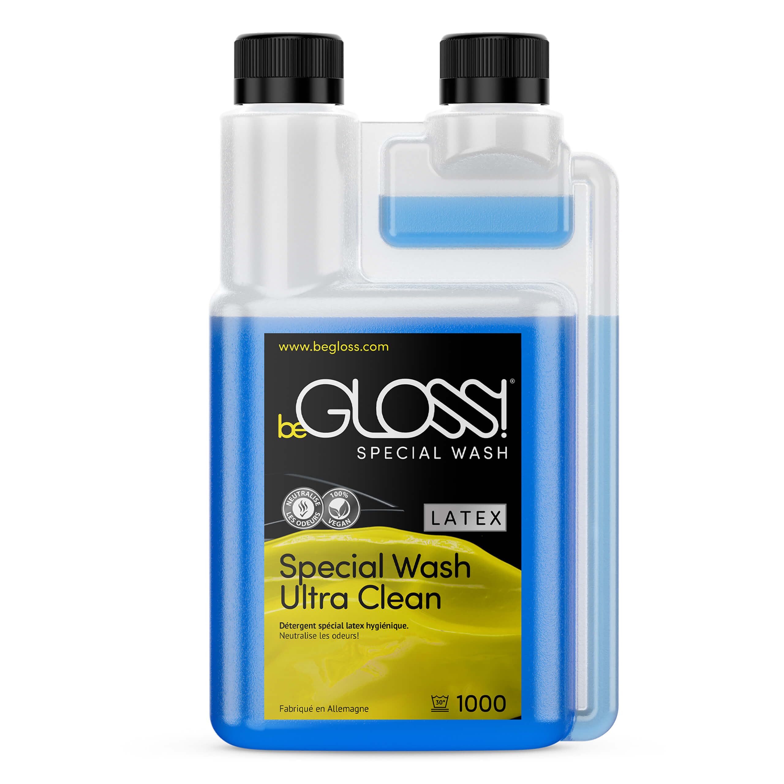 Latex Care Kit 1000 - Perfect SHINE-Latex Polish - Easy GLIDE-Latex Dressing AID Spécial WASH LATEX-Détergent spécial