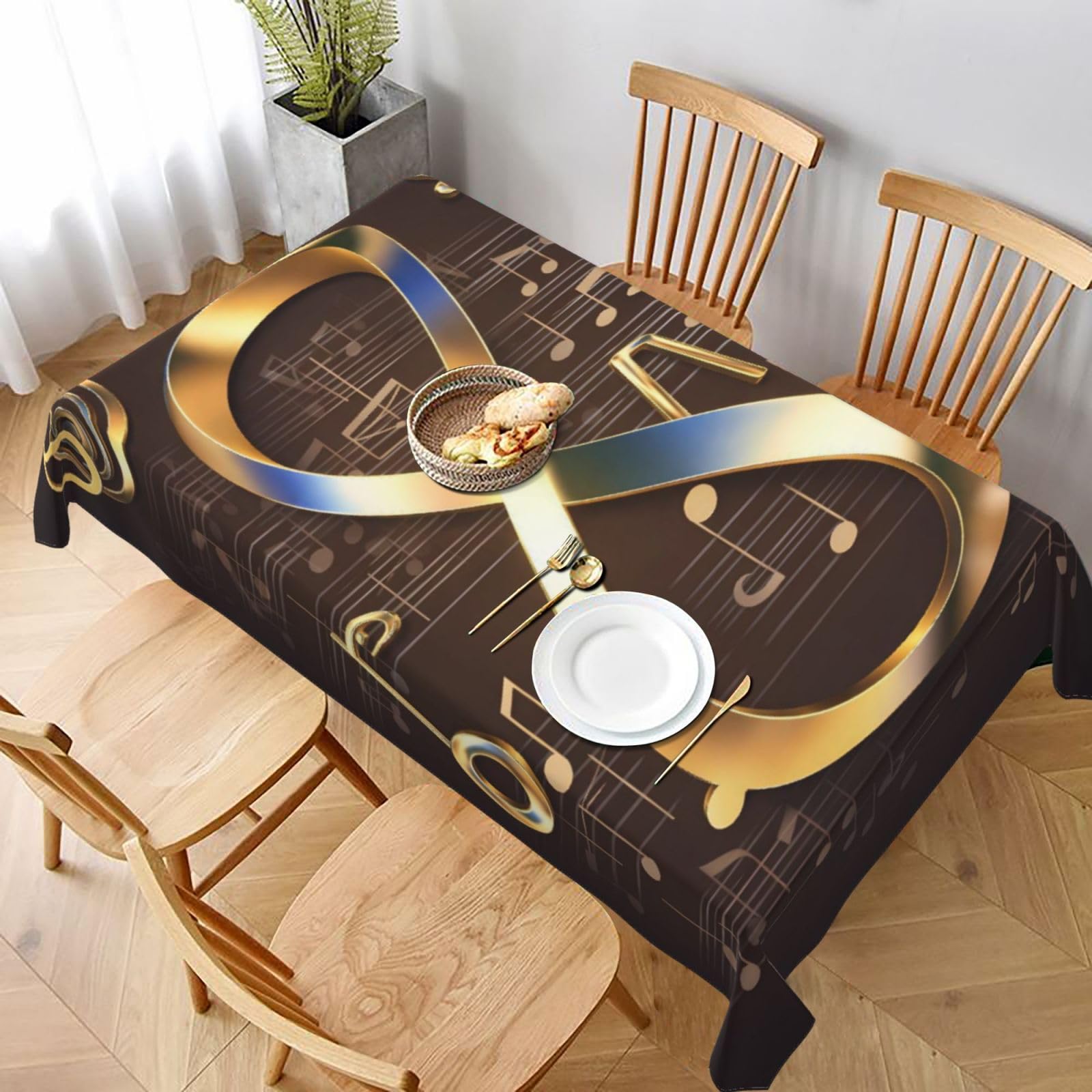 Nappe symboles musicaux pour buffet de fête et pique-niques de jardin