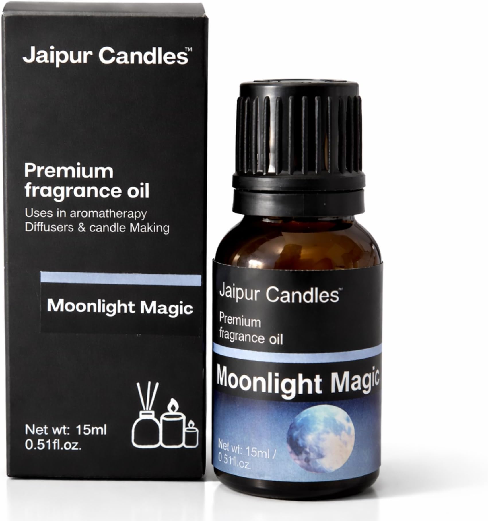 Fragrance Oil | 15 ml | Aroma Oil for Home Fragrance | Best for Aromatherapy | Use in Diffusers, Candles, Air Fresheners, Soaps (15ML, Moonlight Magic)