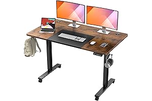 MOUNTUP Electric Height Adjustable Standing Desk, Sit Stand Desk with Memory Controller