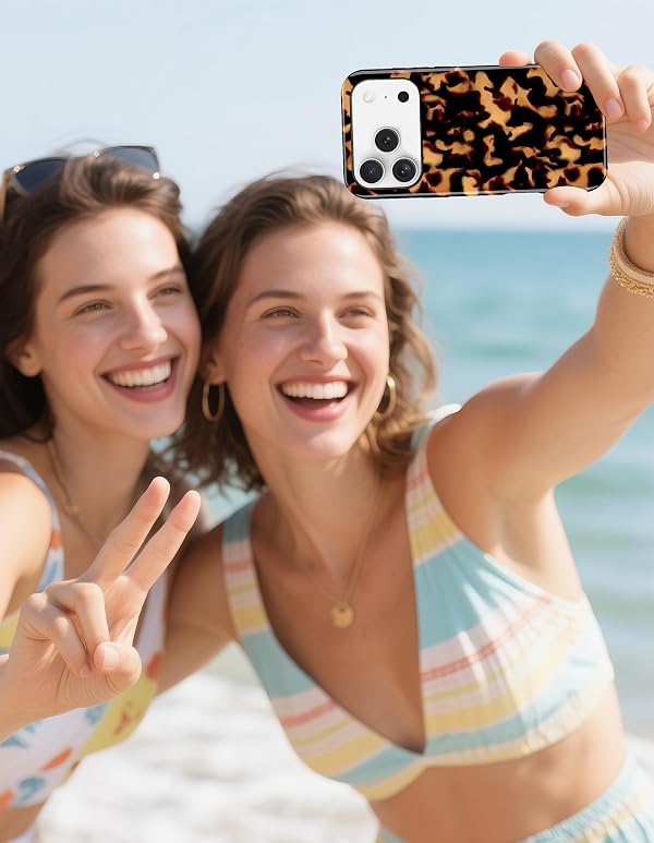 Aitipy Magnetic Tortoise Shell Phone Case for iPhone 17, Compatible with MagSafe, Cute Brown Aesthetic Leopard Print Soft TPU and Hard PC Shockproof Protective Phone Cover for Women Girls by Aitipy - Image 7