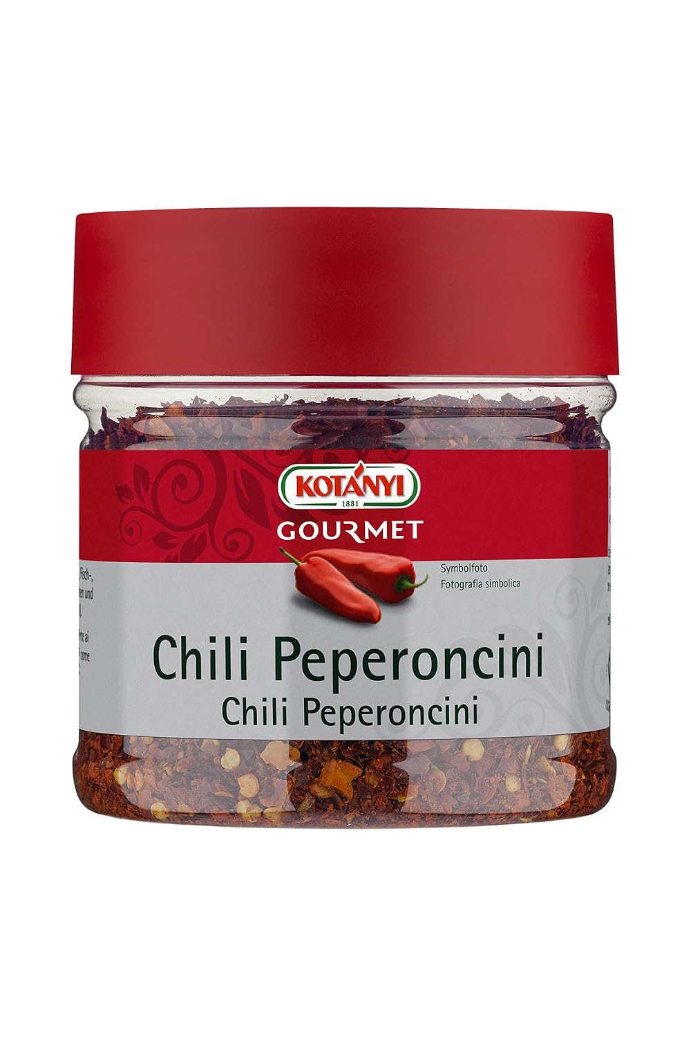 Kotanyi Gourmet Peperoncini Chilli Peppers Crushed Intense Fruity Sharp Aroma 110 g
