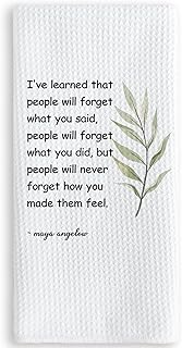 TNUW Hostess Gifts Kitchen Towels - Hostess Gifts for Women,Inspirational Quote Soft and Absorbent Kitchen Tea Dish Hand Towels 16″×24″(White)