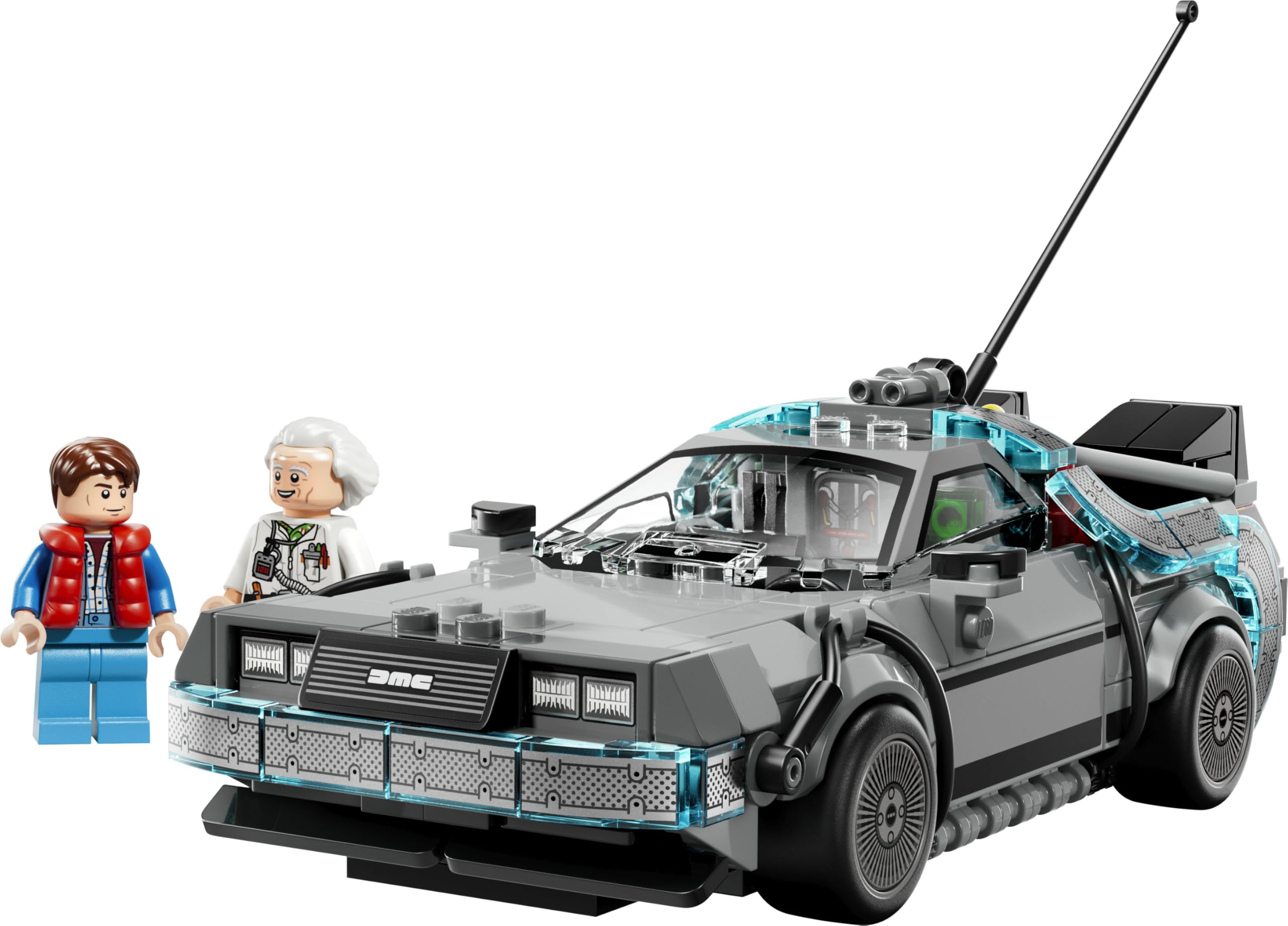 LEGO Speed Champions La Machine à Remonter Le Temps de Retour vers Le Futur - Jouet Voiture - Maquette avec Minifigurines de Doc Brown & Marty McFly - Cadeau pour Garçon, Fille & Fans dès 9 Ans 77256