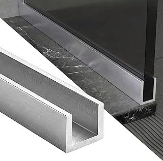 Wesiti 4 ft 1/4" U Channel Aluminum 1/16" Walls x 5/8" High Clear Anodized C Channel Aluminum 6063 Alloy T-6 Temper for Posters Signs Frame Displays - Durable U-shape Slot for Easy Installation 1 Pack