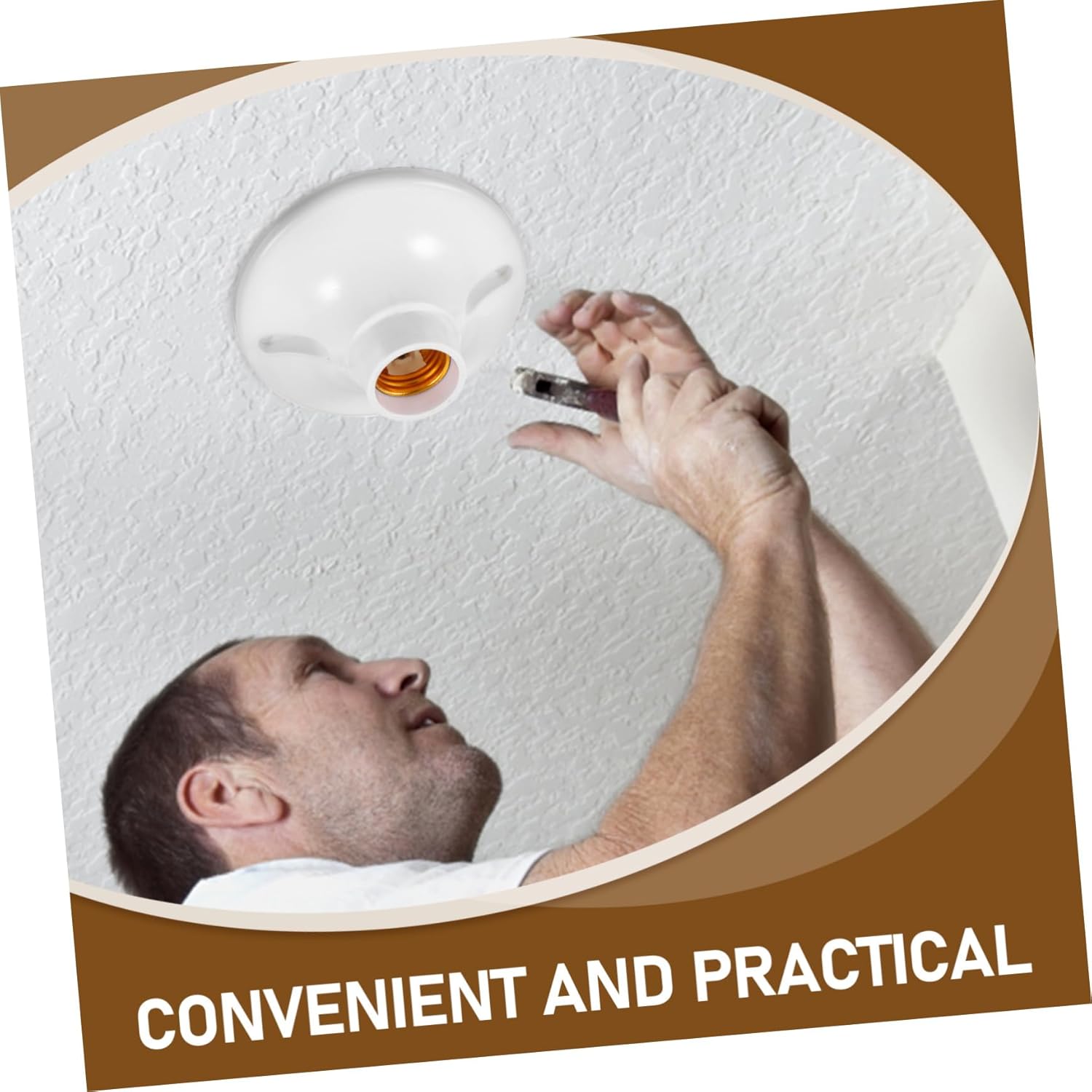 Gatuida 40pcs Light Socket Plug Easy Bulb Replacement Decorative Functional Lamp Holder