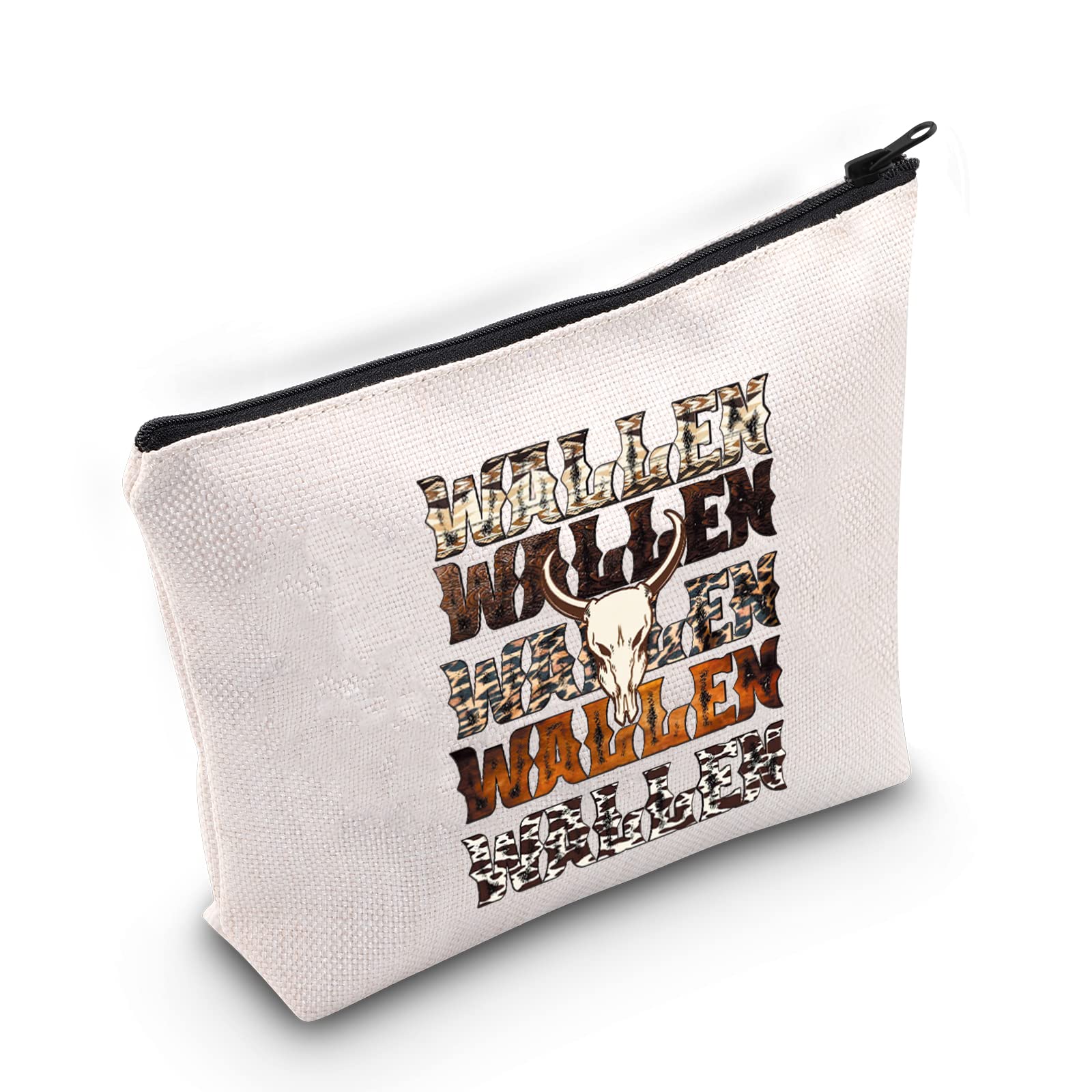 BLUPARKWomen Wild Vintage Western Rodeo Zipper Pouch Western Bullhead Cosmetic Bag Country Music Inspired Gift Western Cowboy Gift (Bullhead)