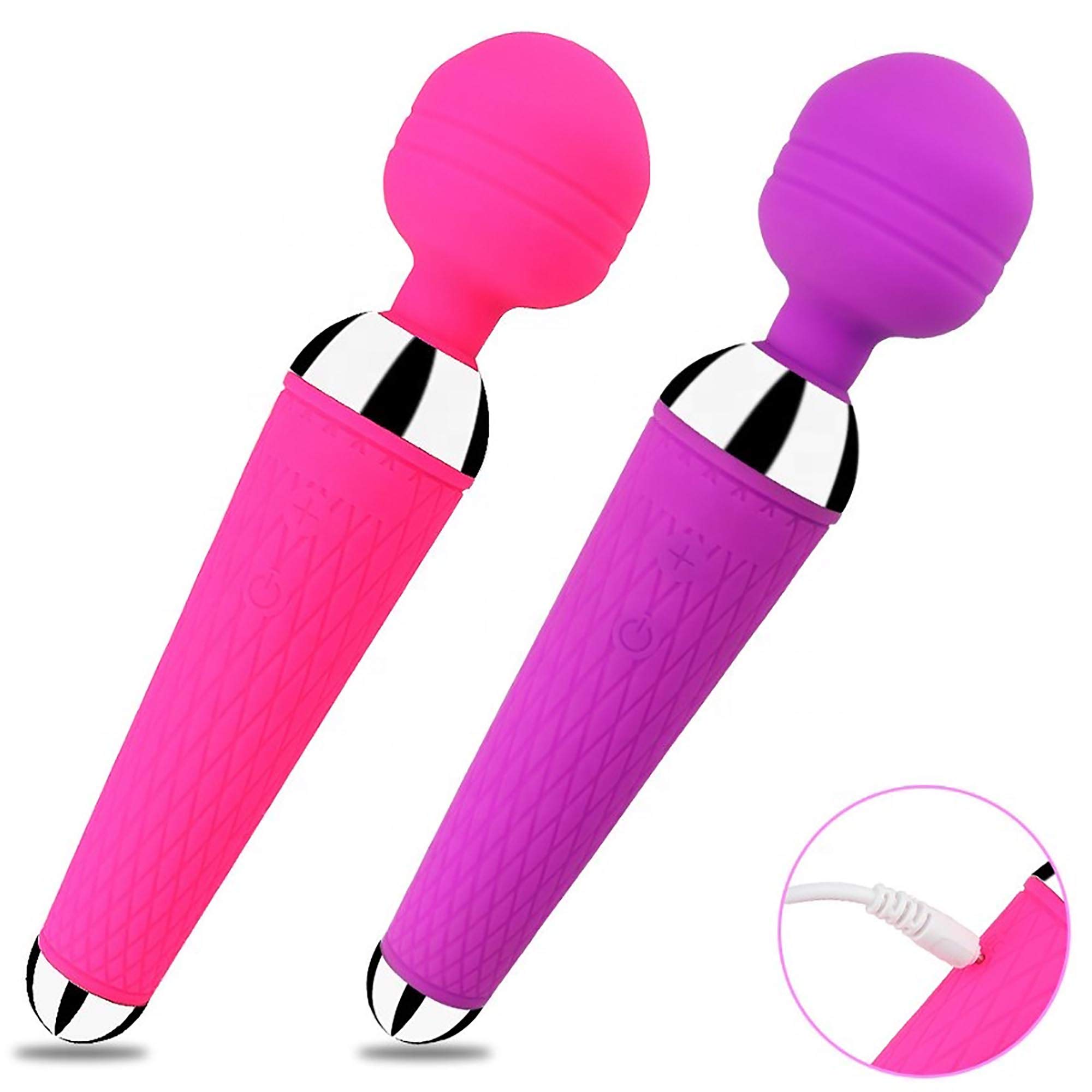 MASSAGGIATORE CLITORIDE VIBRATORE VAGINALE ANALE DILDO DONNA VIBRANTE 20CM J75 (Viola)
