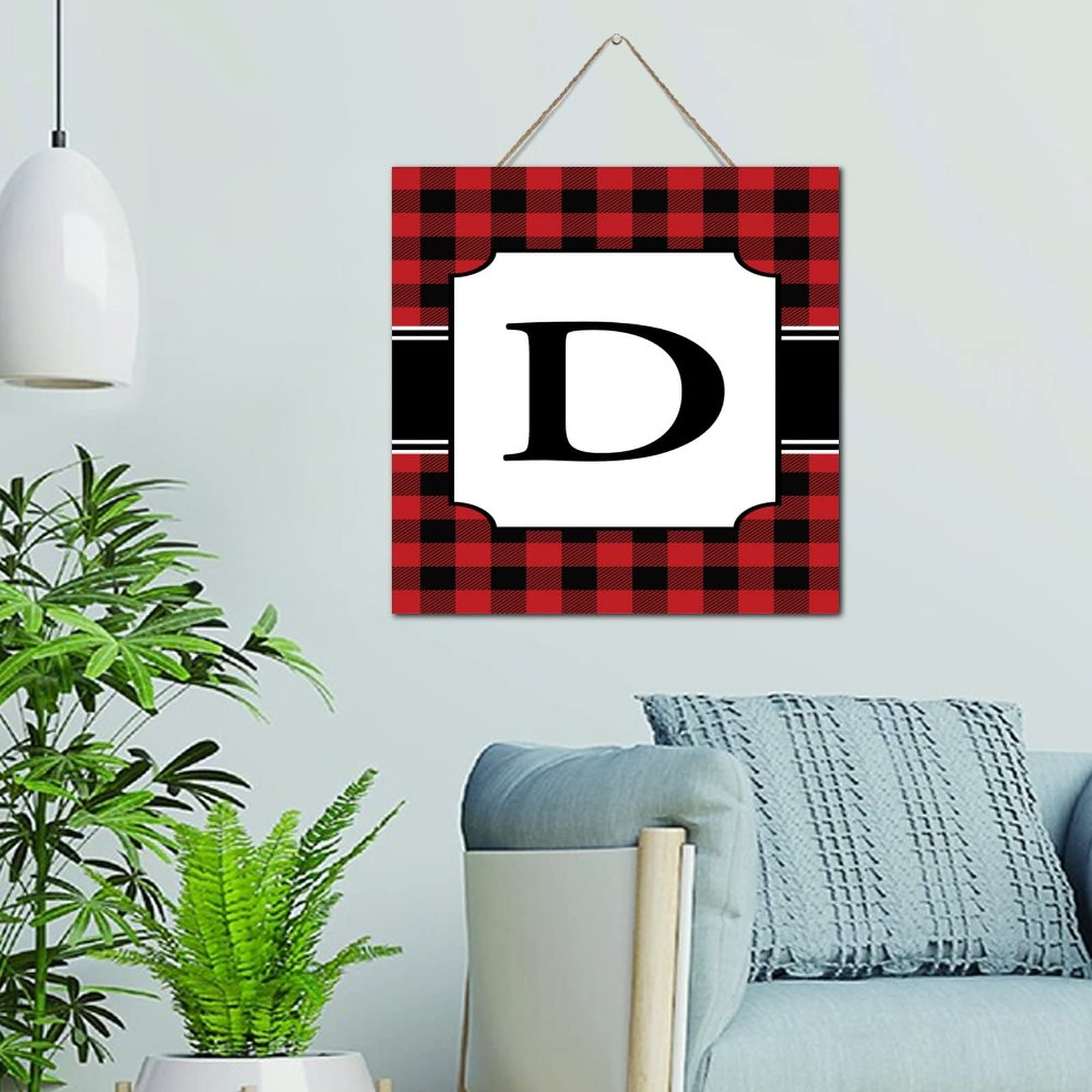 Monogramme de Noël en bois écossais pour sublimer la chambre d'enfant