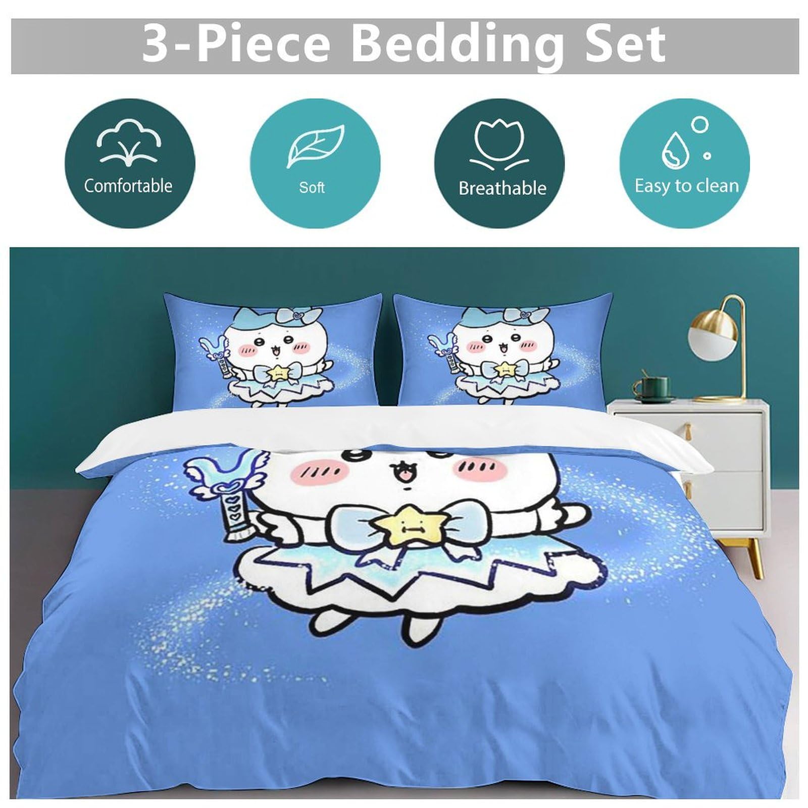 ちいかわ 敷ふとんカバー 3枚セット Amazon｜スリーピースベッド ちいかわ ズンベッドカバー