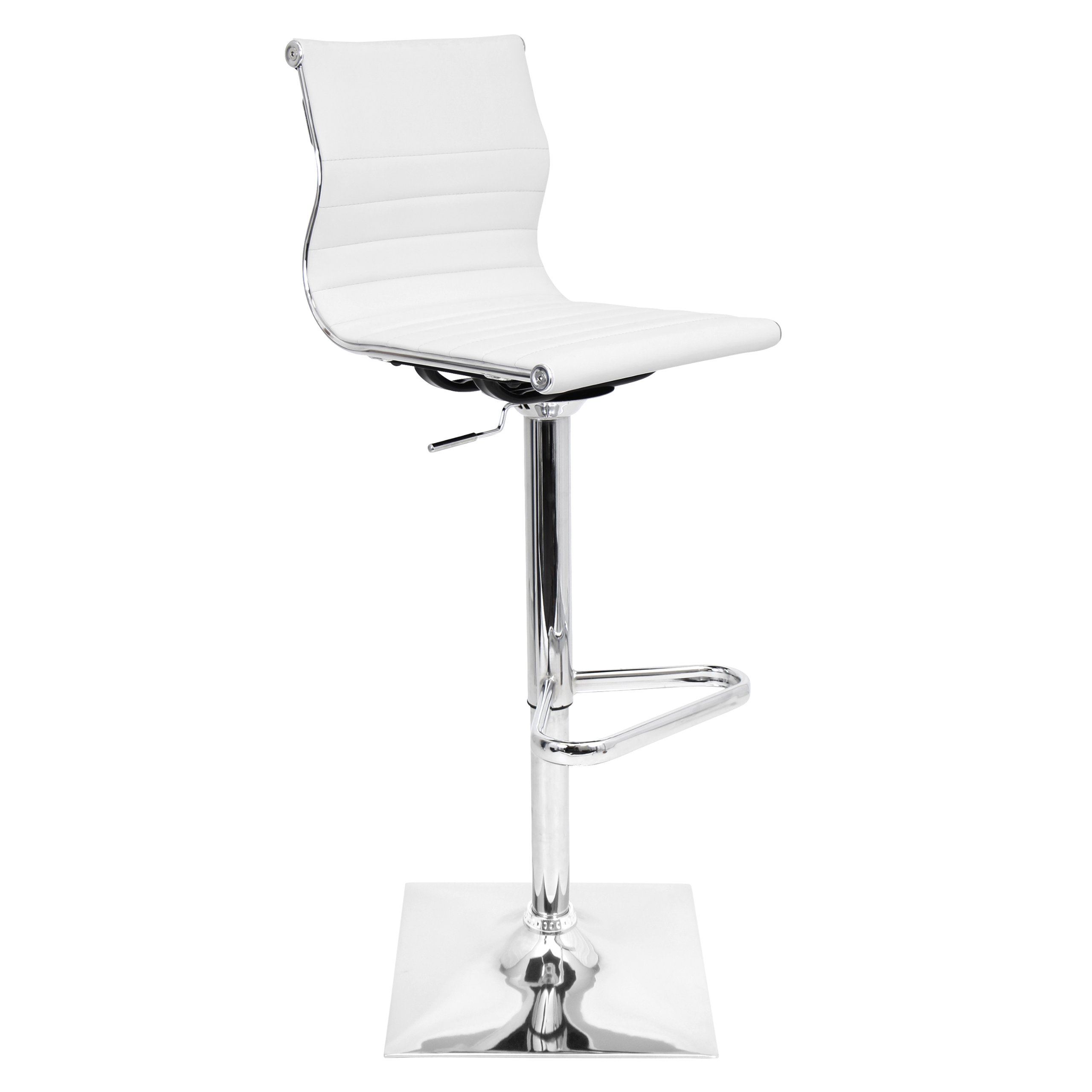 LumiSourceMasters Adjustable Bar Stool, Chrome Bar Stools, Bar Chair, Swivel Bar Stool