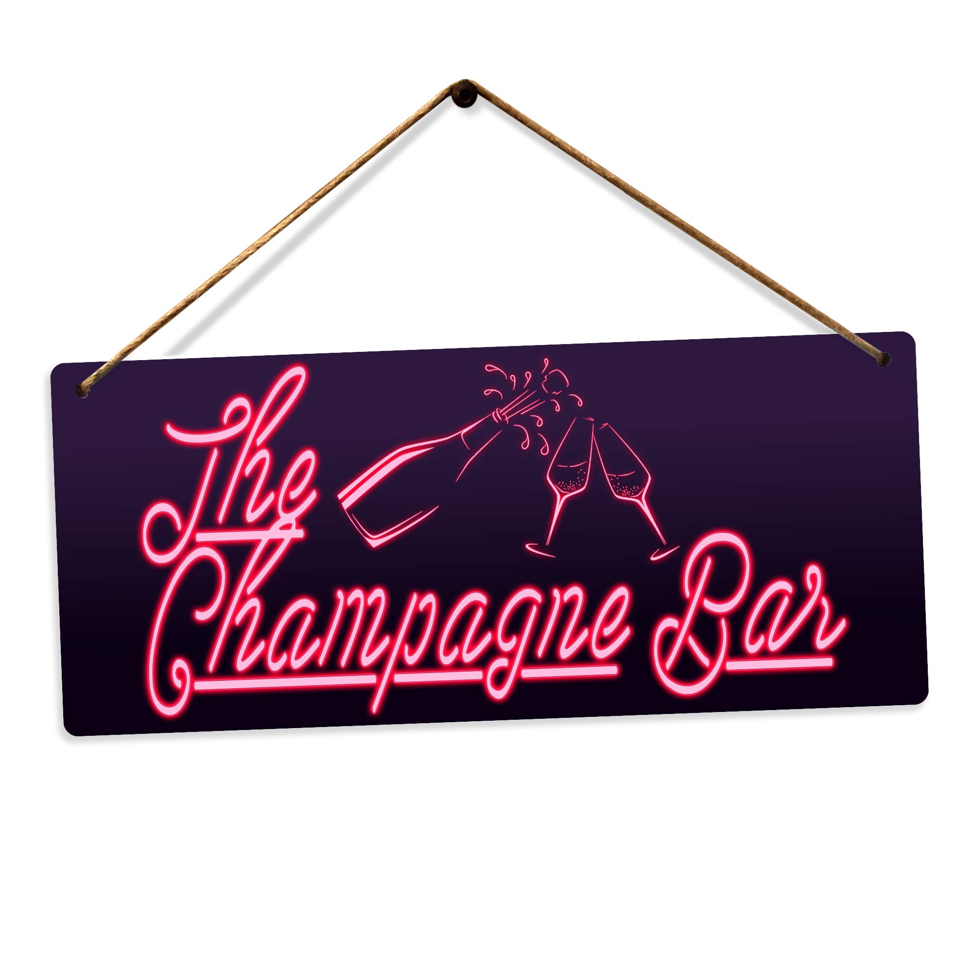 Toasted Merch The Champagne Bar – Twine | Printed Metal Wall Sign Plaque