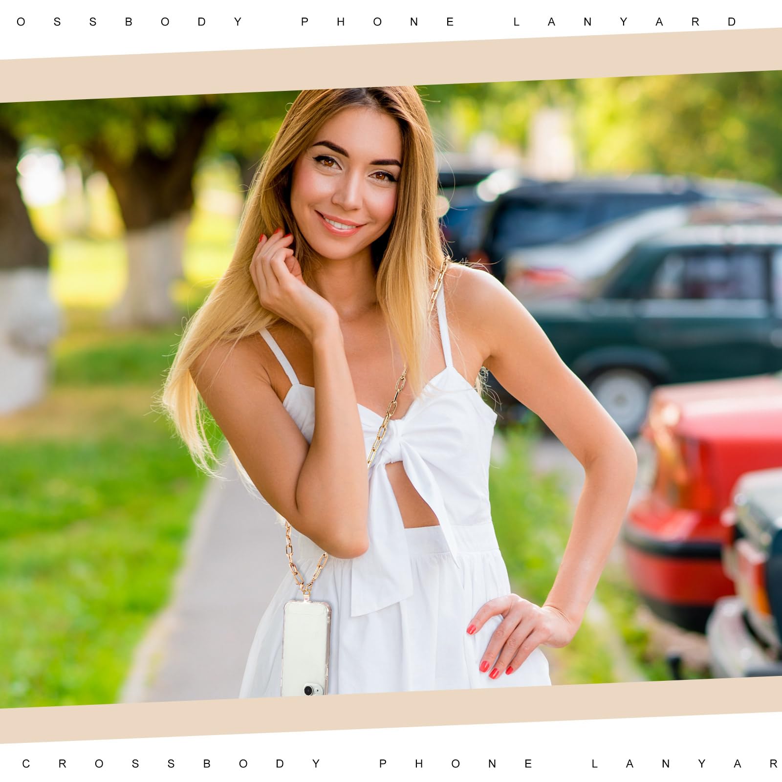 Ecation 2 x Handy-Umhängeband, universelle Crossbody-Handykette/Schlüsselband, leichte Crossbody-Telefonschlaufe und Handy-Handgelenkschlaufe mit 2 x Handy-Halteband für Damen, Einkaufen, Reisen