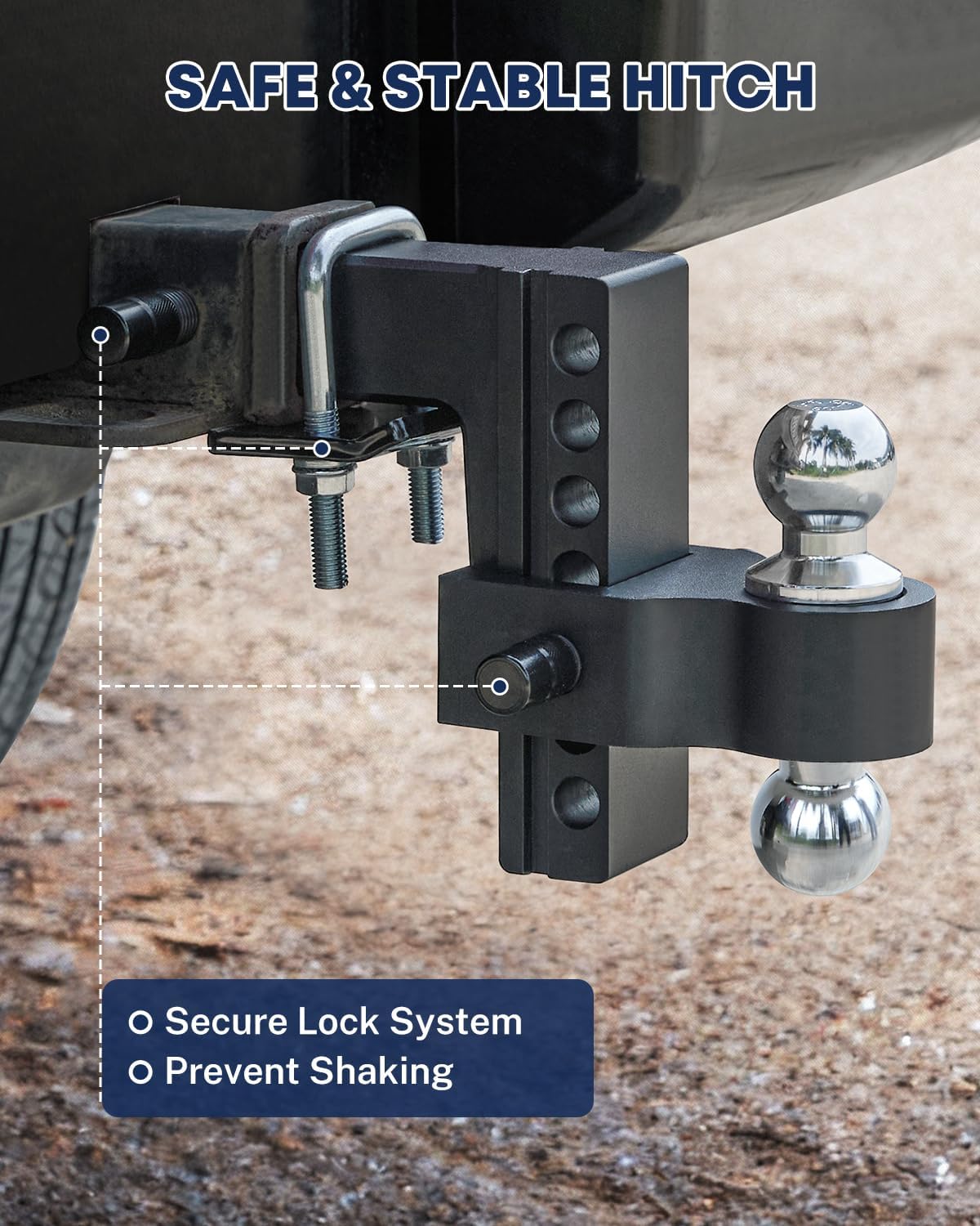 Secure and stable hitch installation