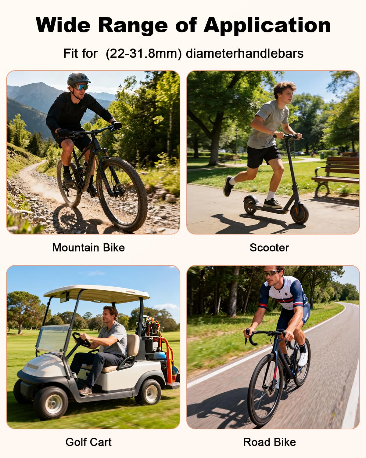 Bocina de bicicleta de 120 dB, 4 modos de sonido y volumen ajustable