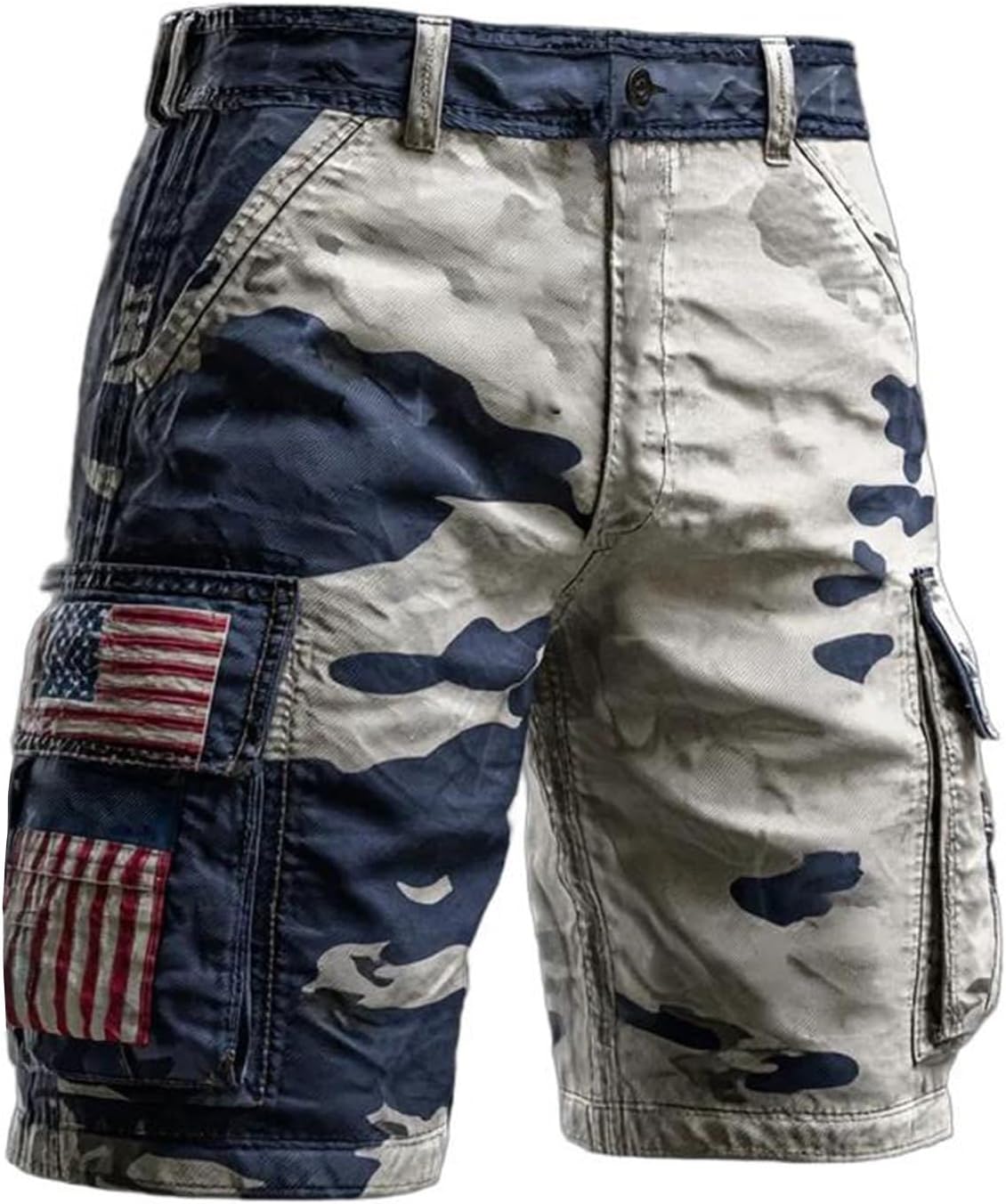 Men's Shorts July 4th Patriotic Men Quick Dry Stretch Casual Walking Short Moisture Wicking Running Shorts